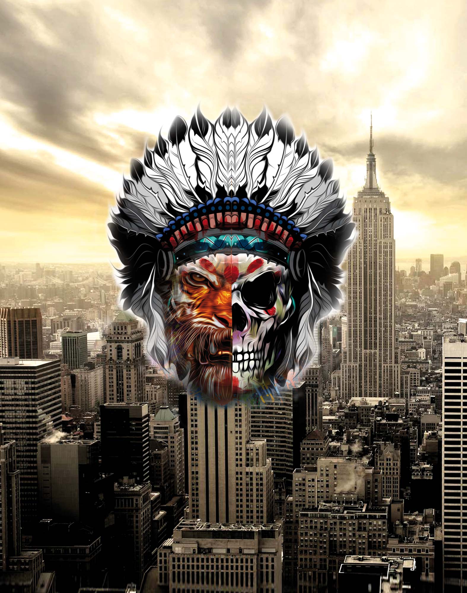 blouson homme indiantiger PULLIN en viscose