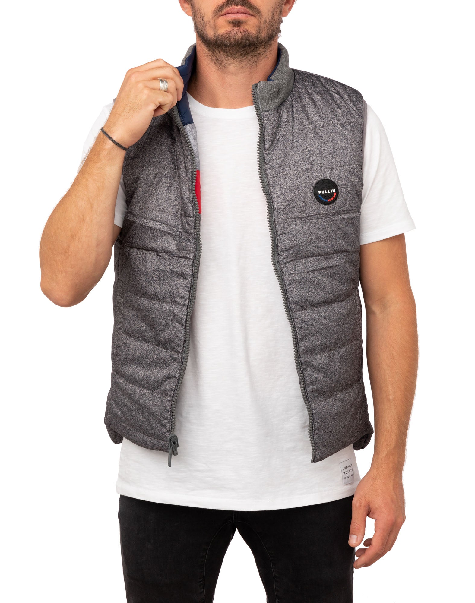 doudoune sans manches greyrainbow PULLIN en nylon