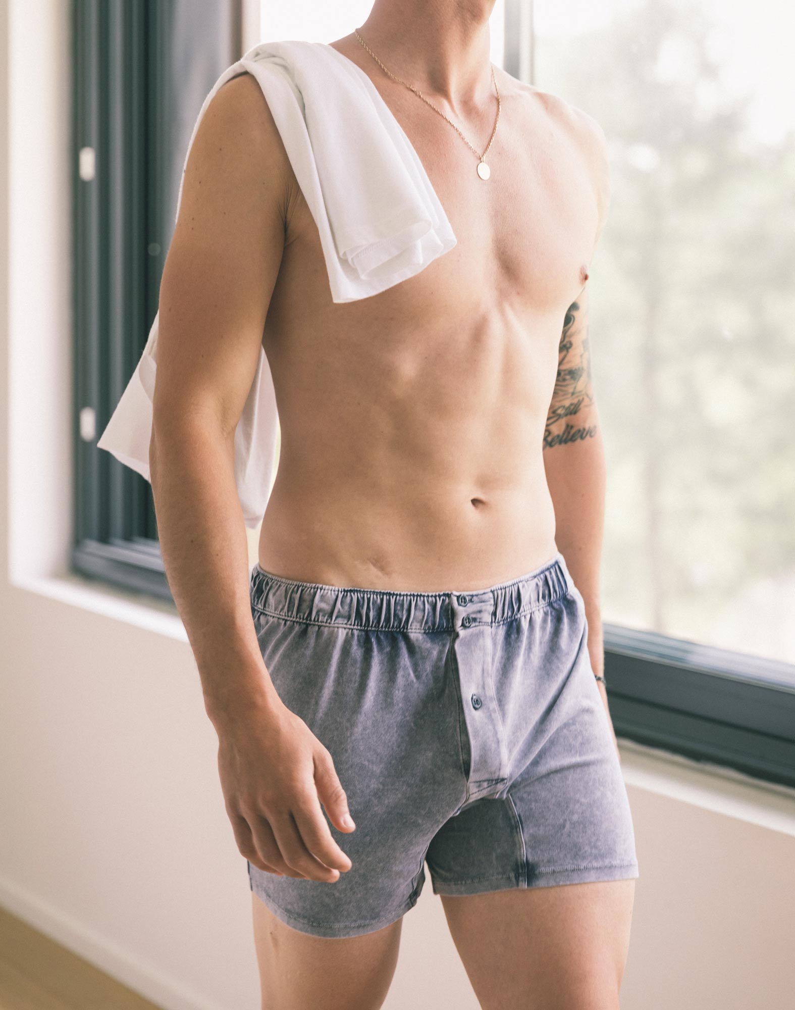 dude navy PULLIN en coton