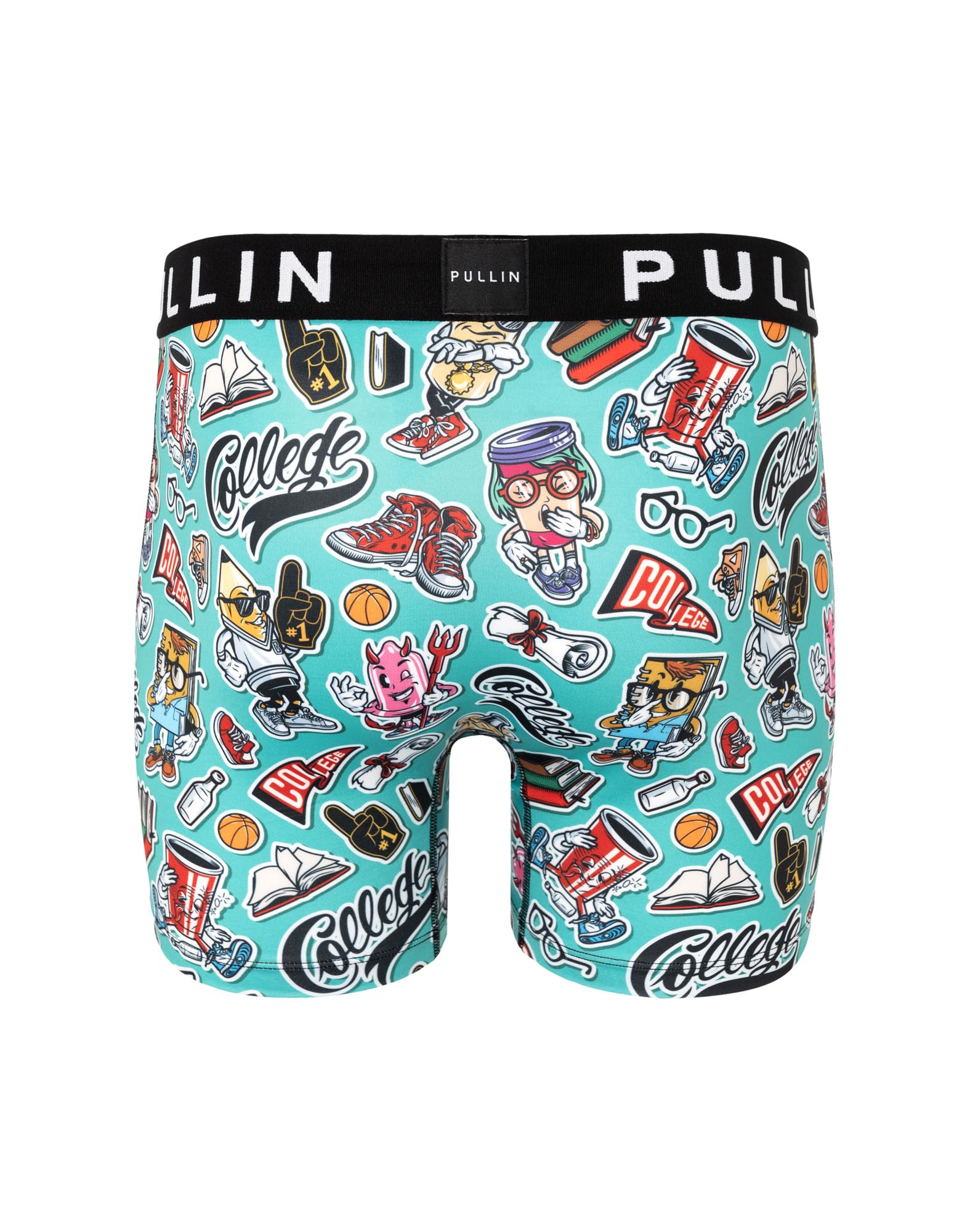 boxer homme imprimé boxer long college PULLIN en lycra