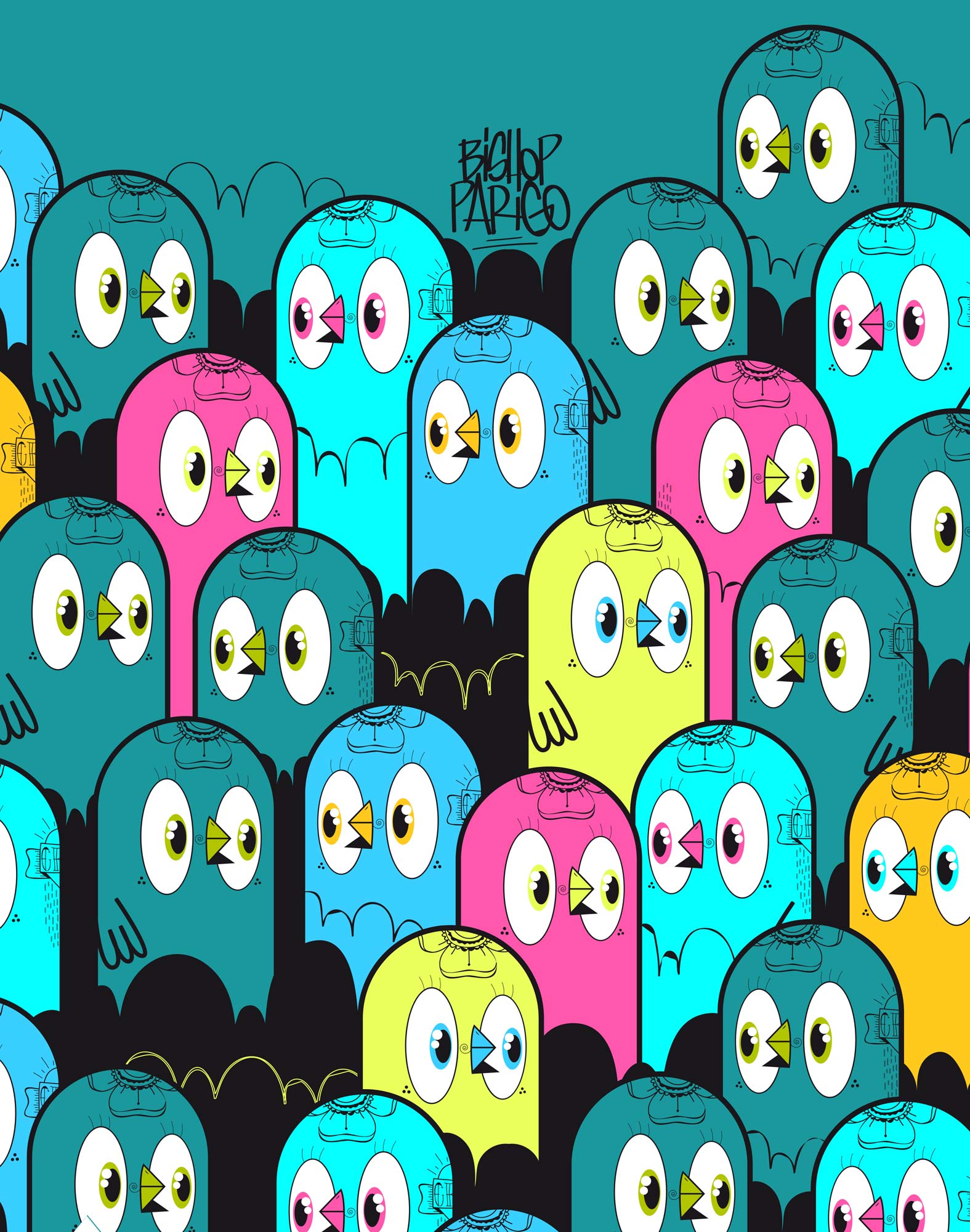 boxer long familybirds PULLIN en polyester