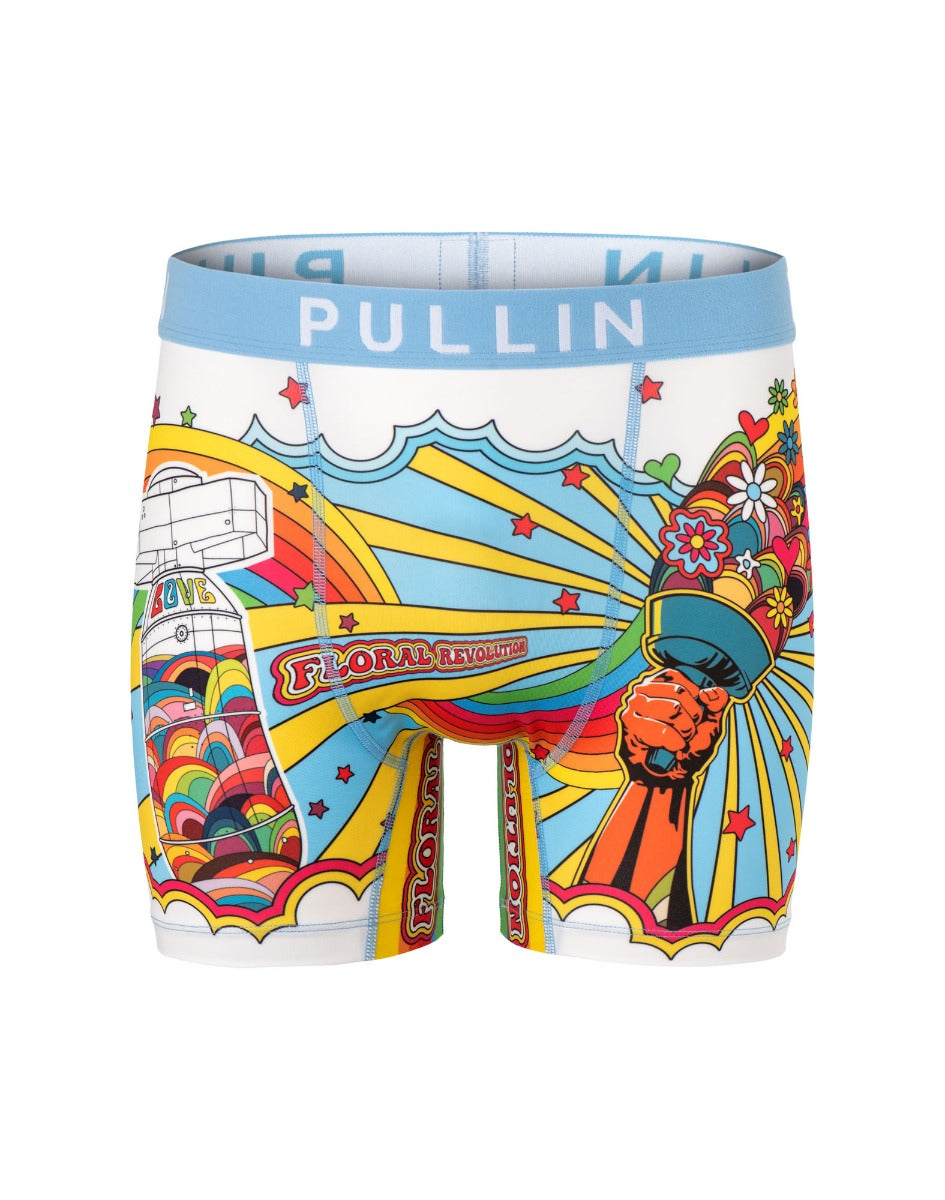 boxer homme long floralrev PULLIN en lycra