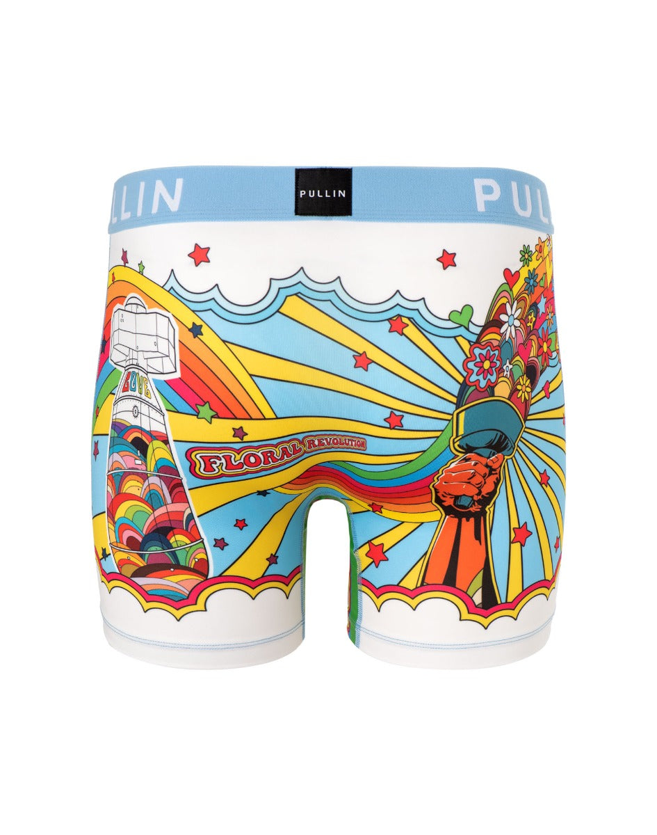 boxer homme long floralrev PULLIN en lycra