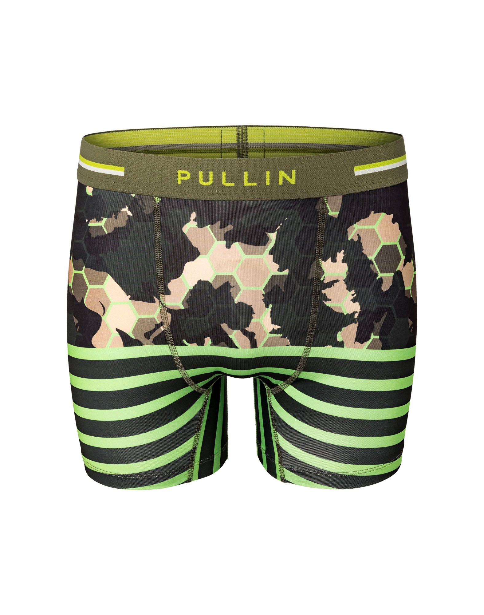 boxer long greenstripe PULLIN en polyester