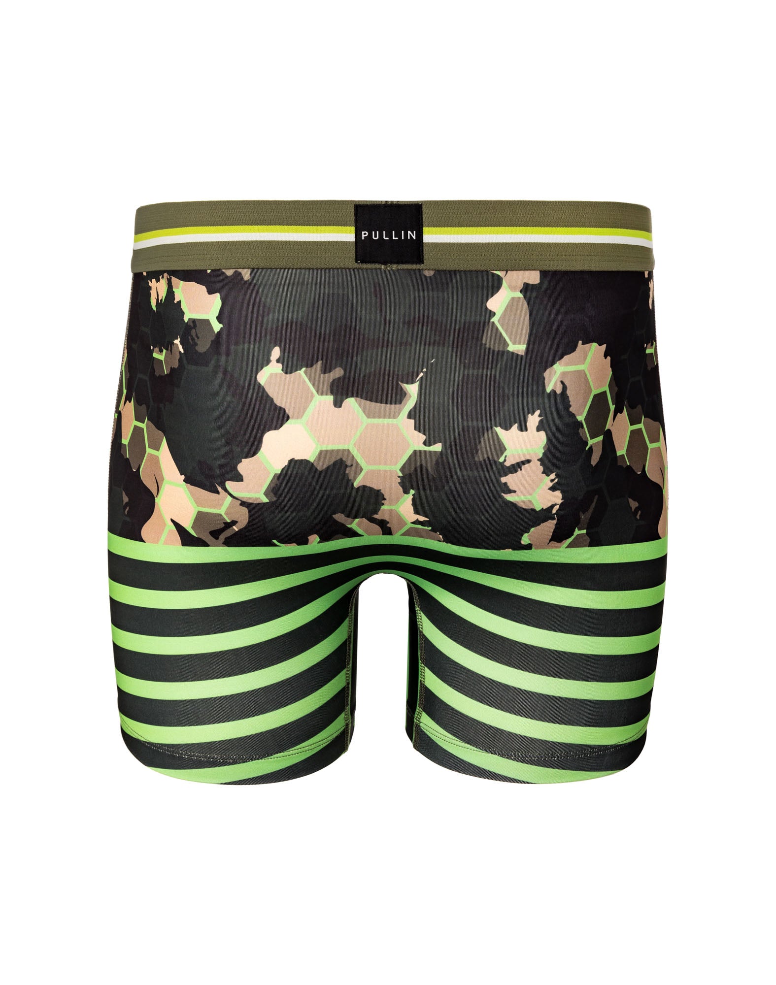 boxer long greenstripe PULLIN en polyester