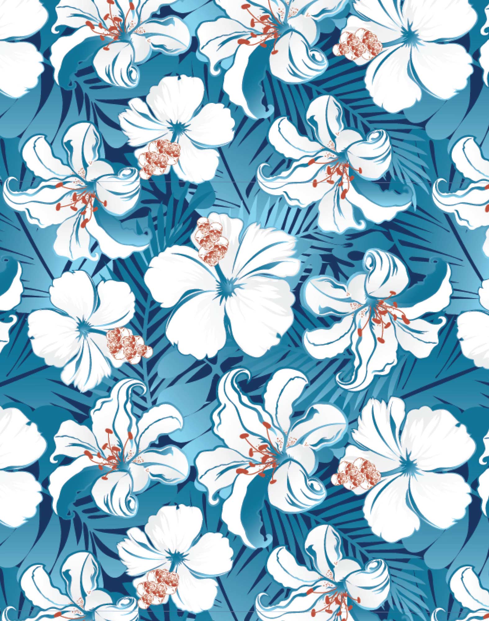 boxer long hawaiiflower PULLIN en polyester