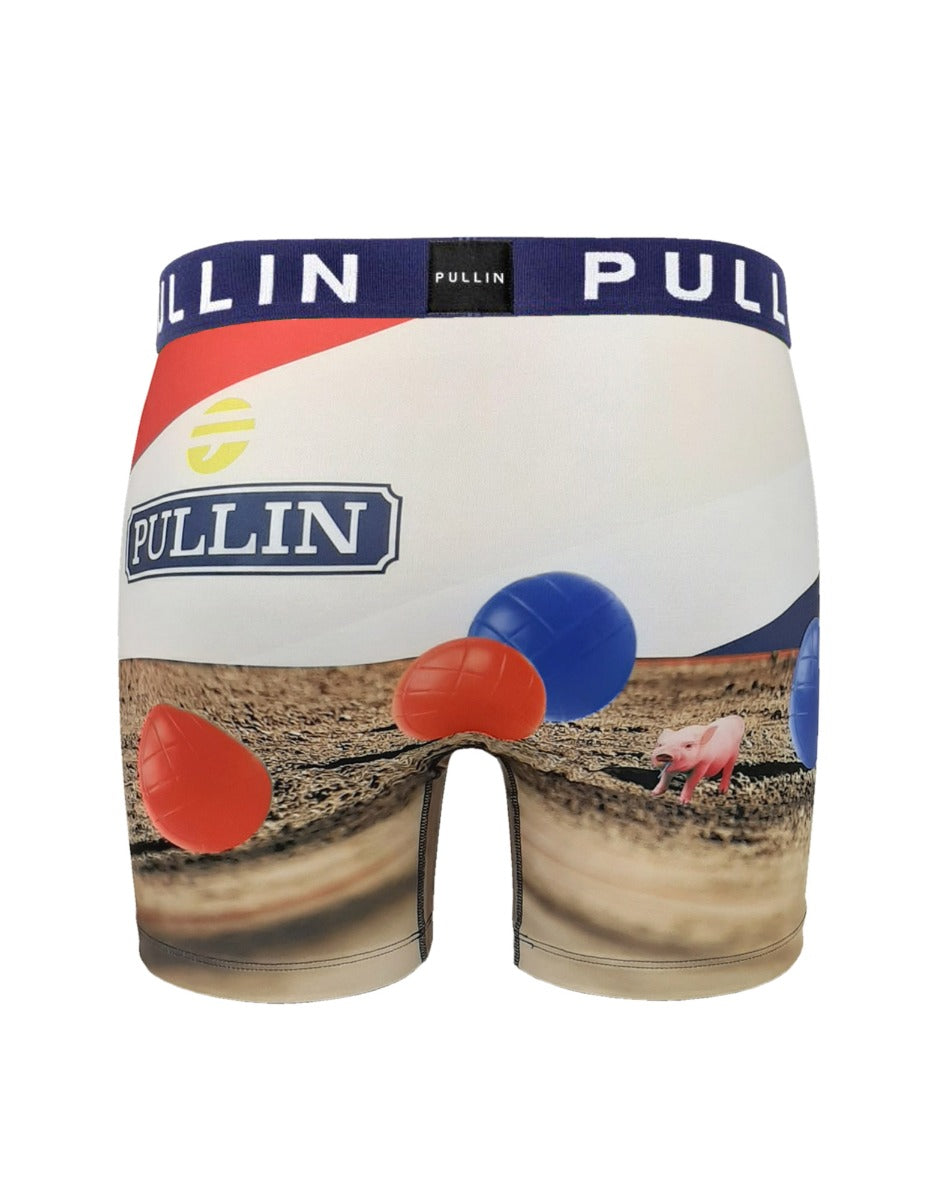 boxer long petanquejaune PULLIN en lycra