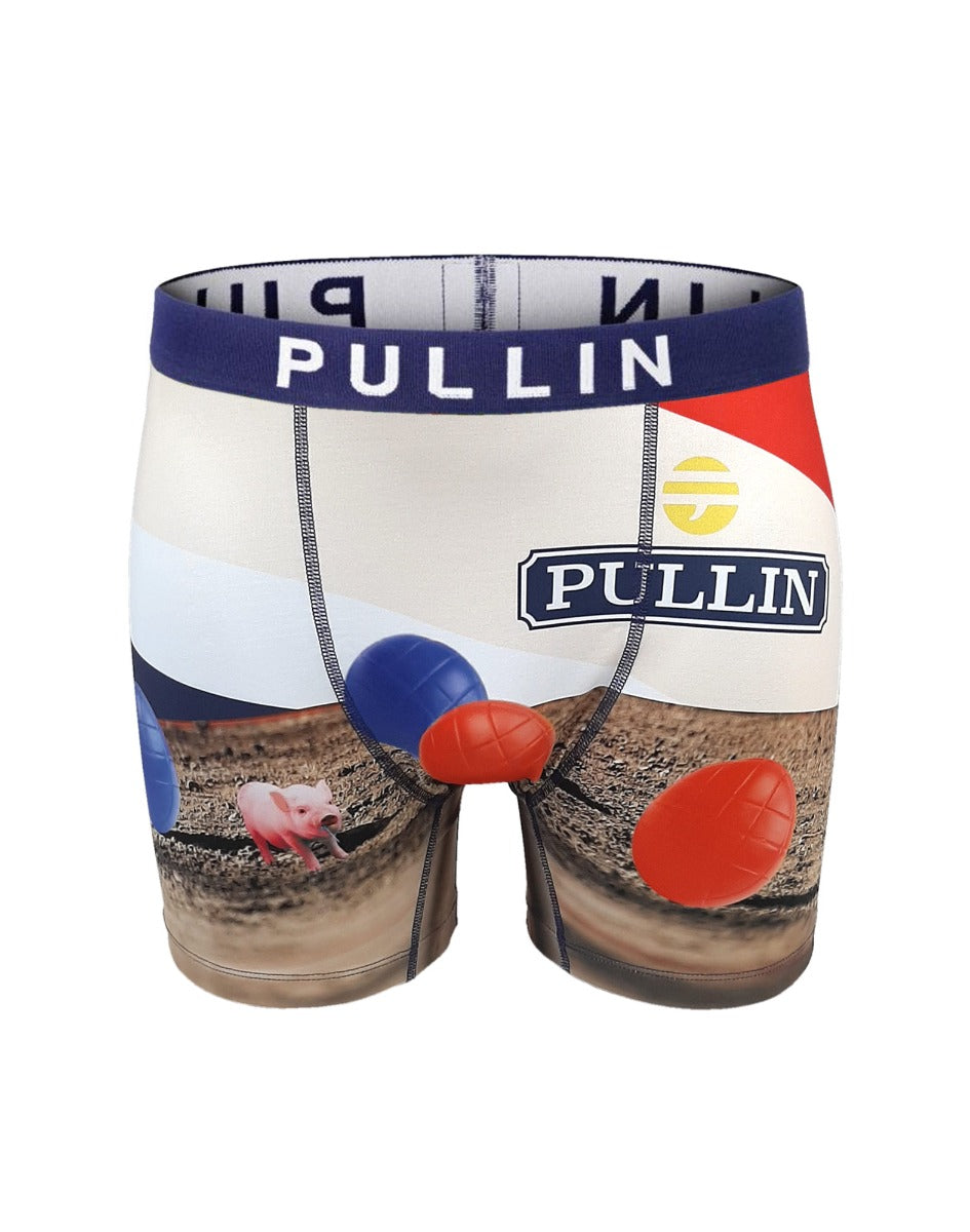 boxer long petanquejaune PULLIN en lycra