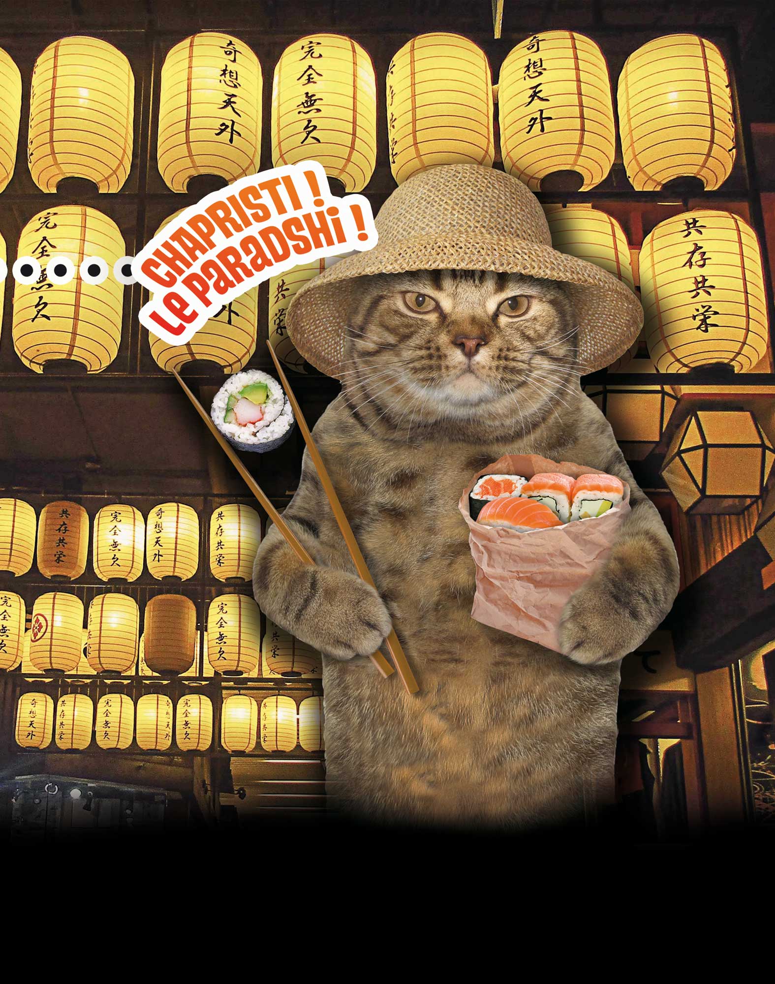 boxer long sushicat PULLIN en polyester