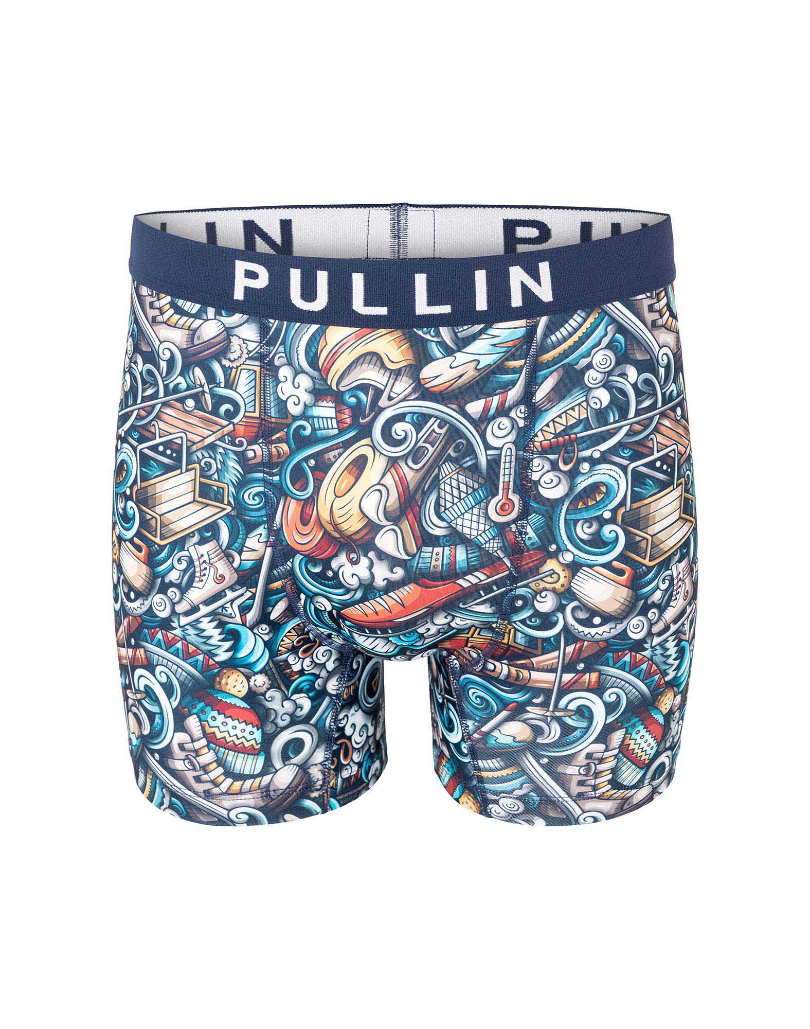 boxer homme imprimé boxer long wintersports PULLIN en lycra