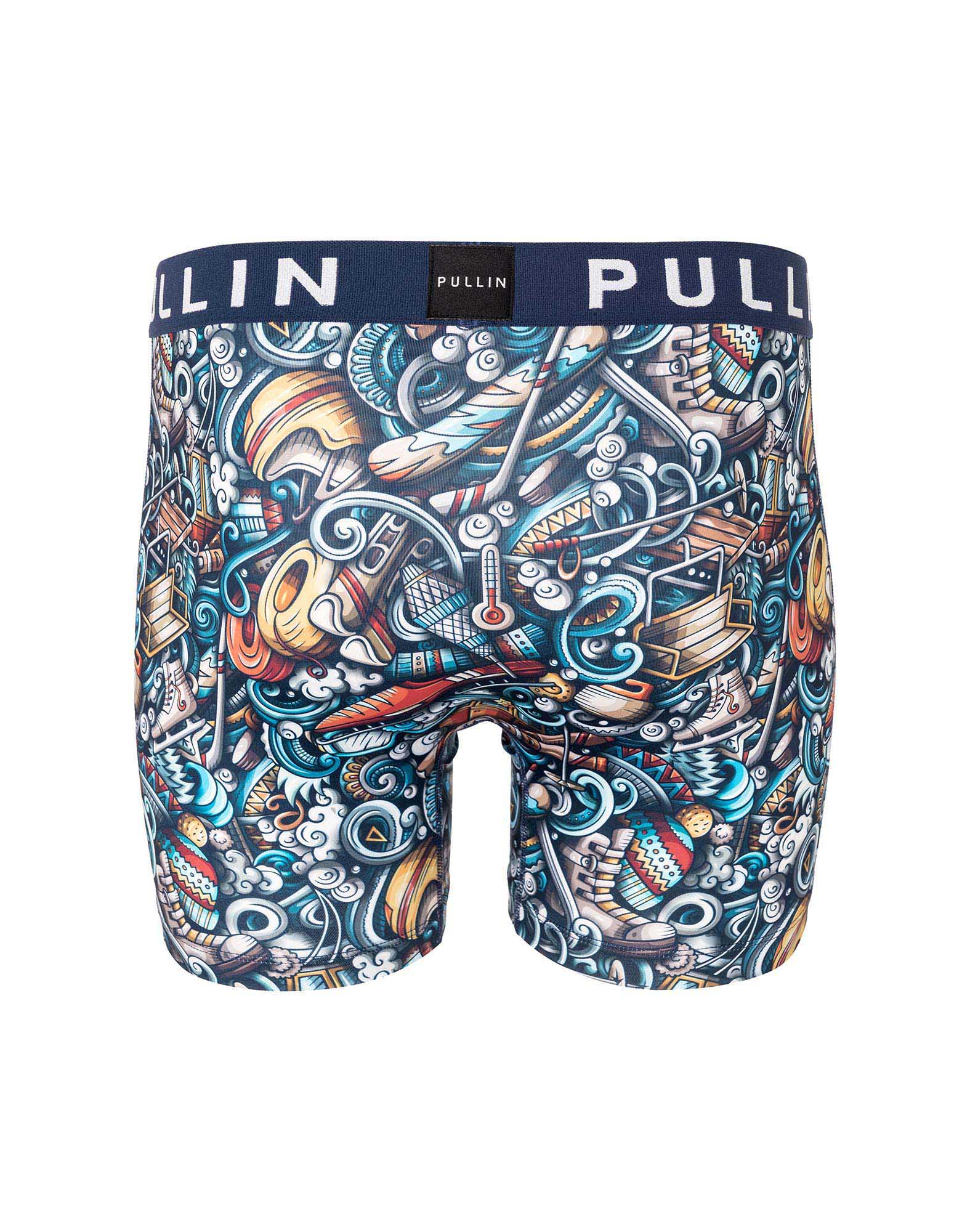 boxer homme imprimé boxer long wintersports PULLIN en lycra