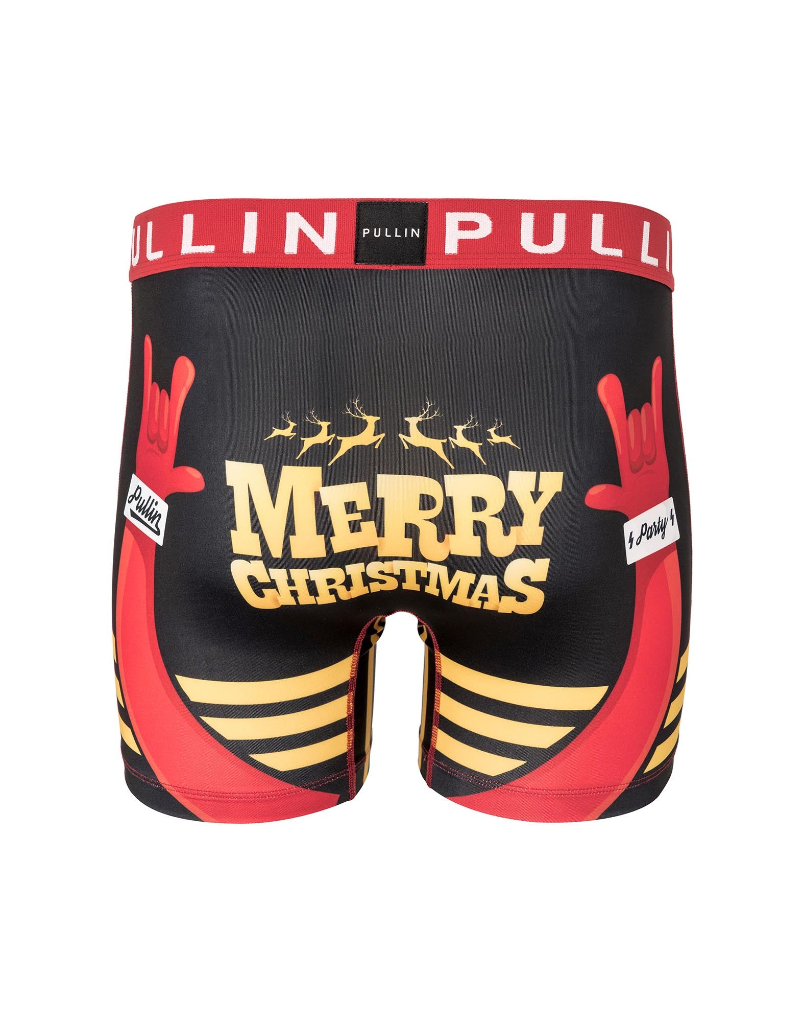 boxer homme imprimé boxer long xmasparty PULLIN en lycra