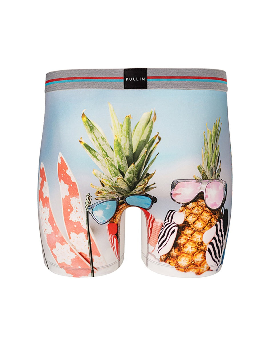 boxer long coton imprime ananaski PULLIN en coton