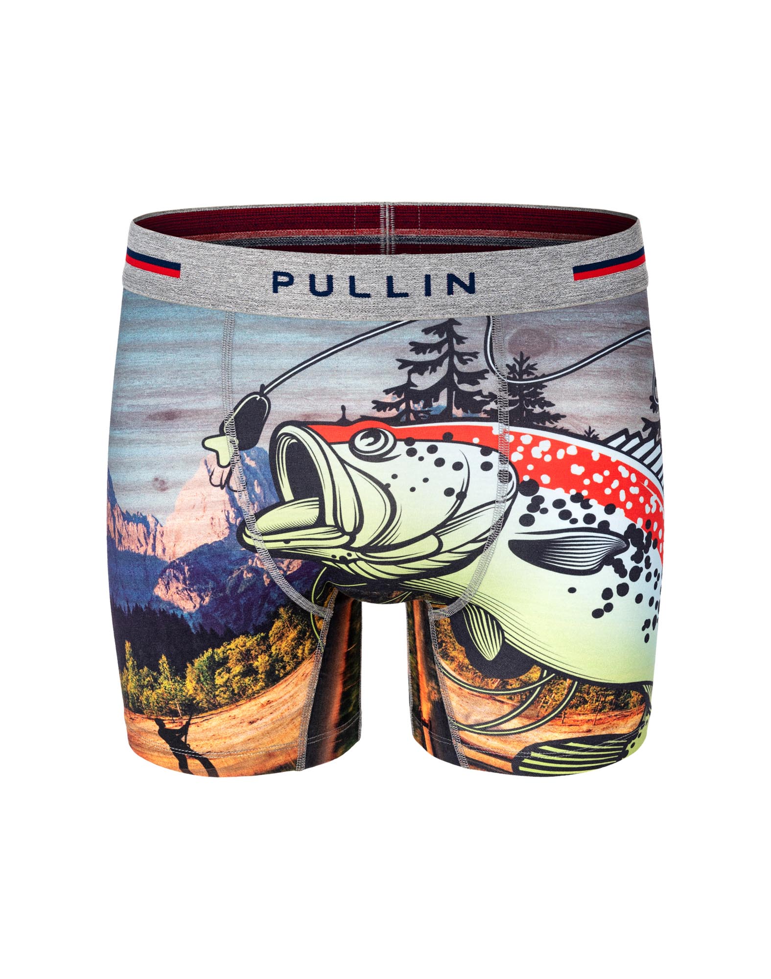 boxer long coton imprime bassfishing PULLIN en coton