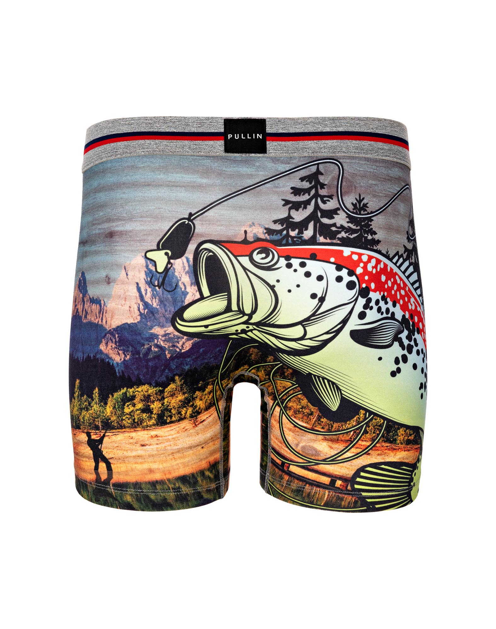 boxer long coton imprime bassfishing PULLIN en coton
