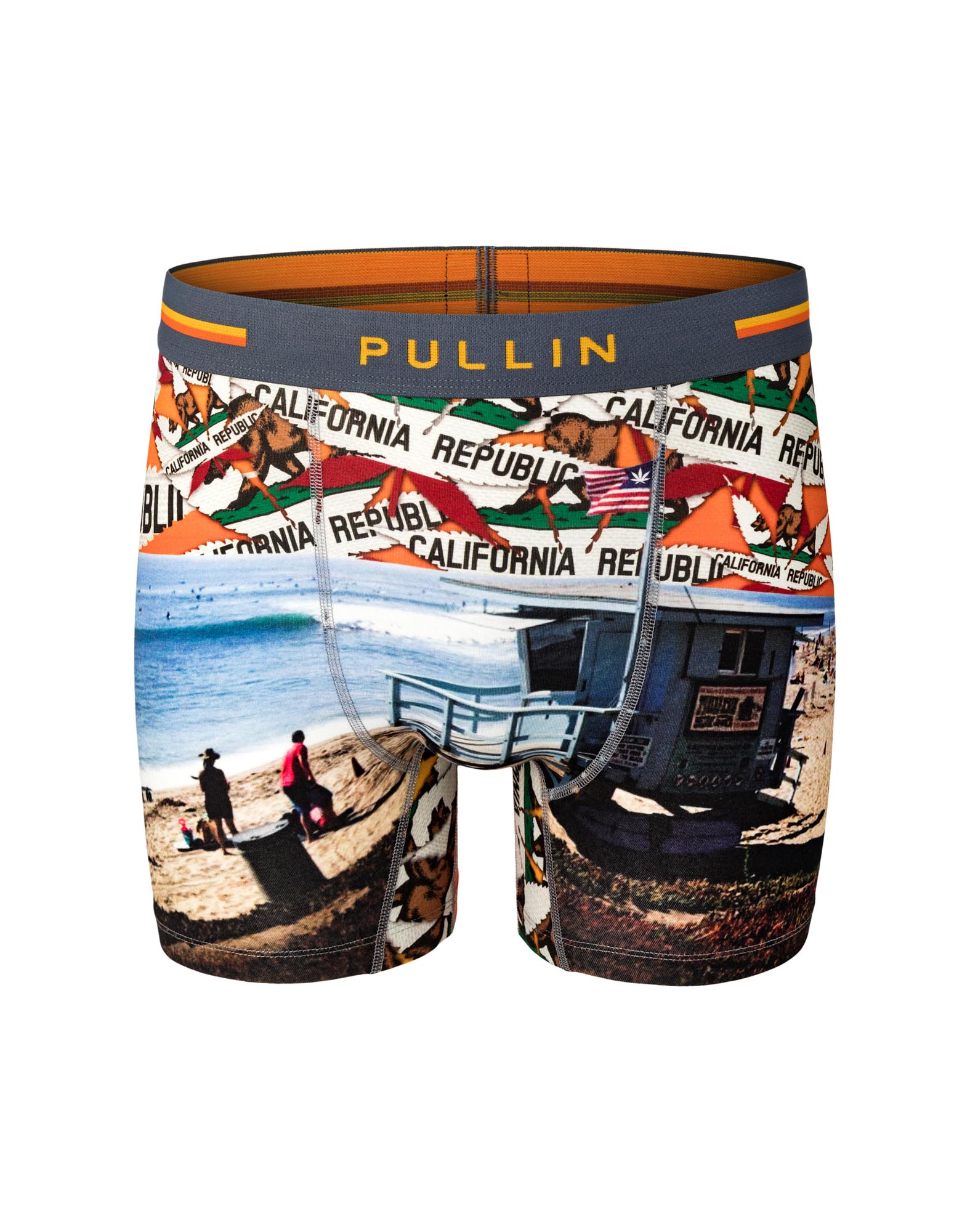 boxer long coton imprime caliweed PULLIN en coton