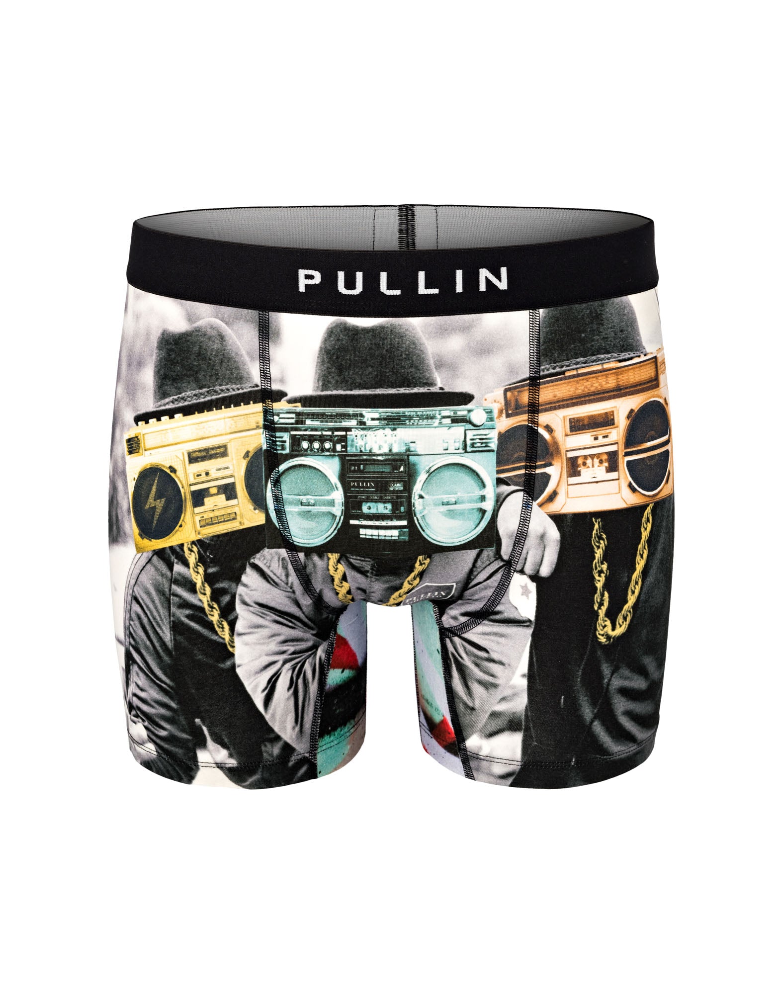 boxer long coton imprime ghettoblaster PULLIN en coton