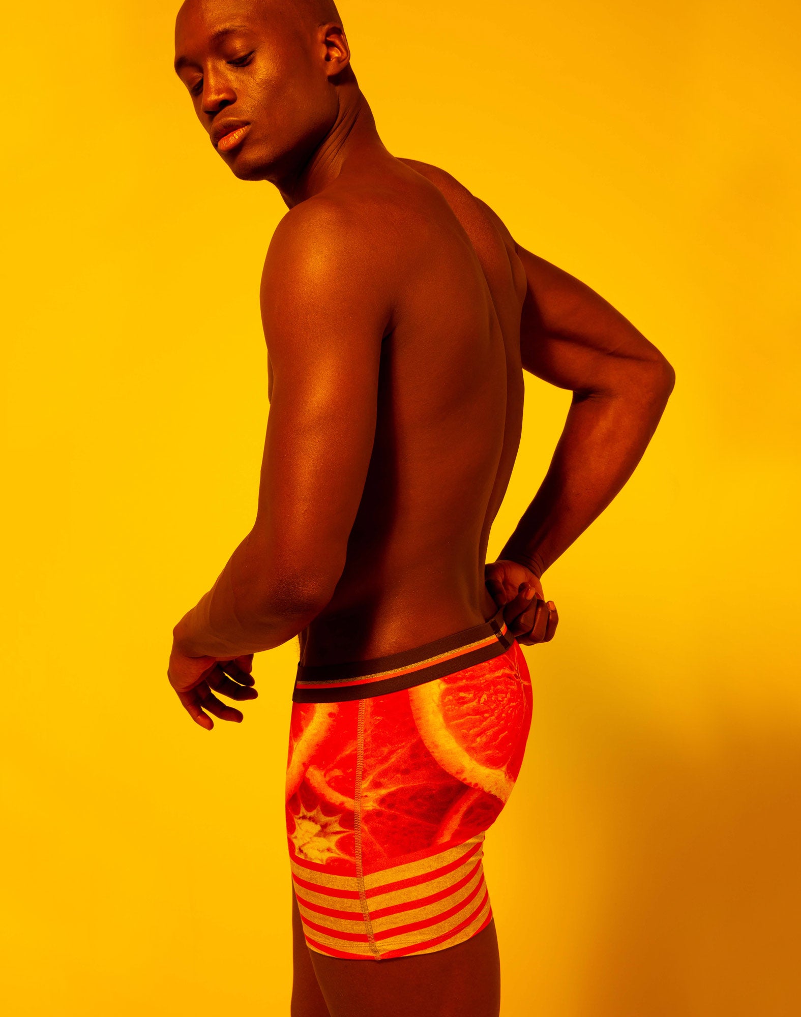 boxer long coton imprime orangestripe PULLIN en coton