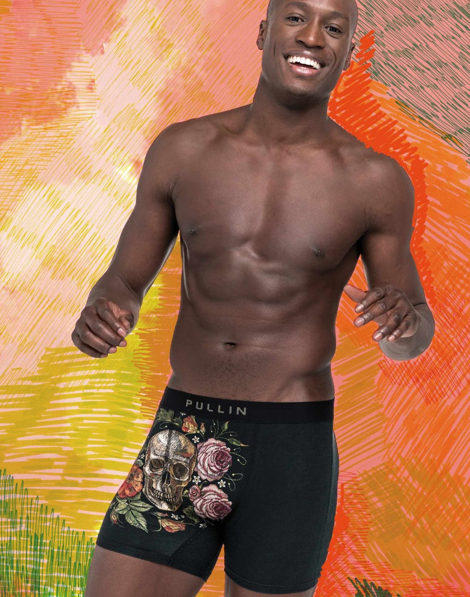 boxer long coton imprime skullemby PULLIN en coton