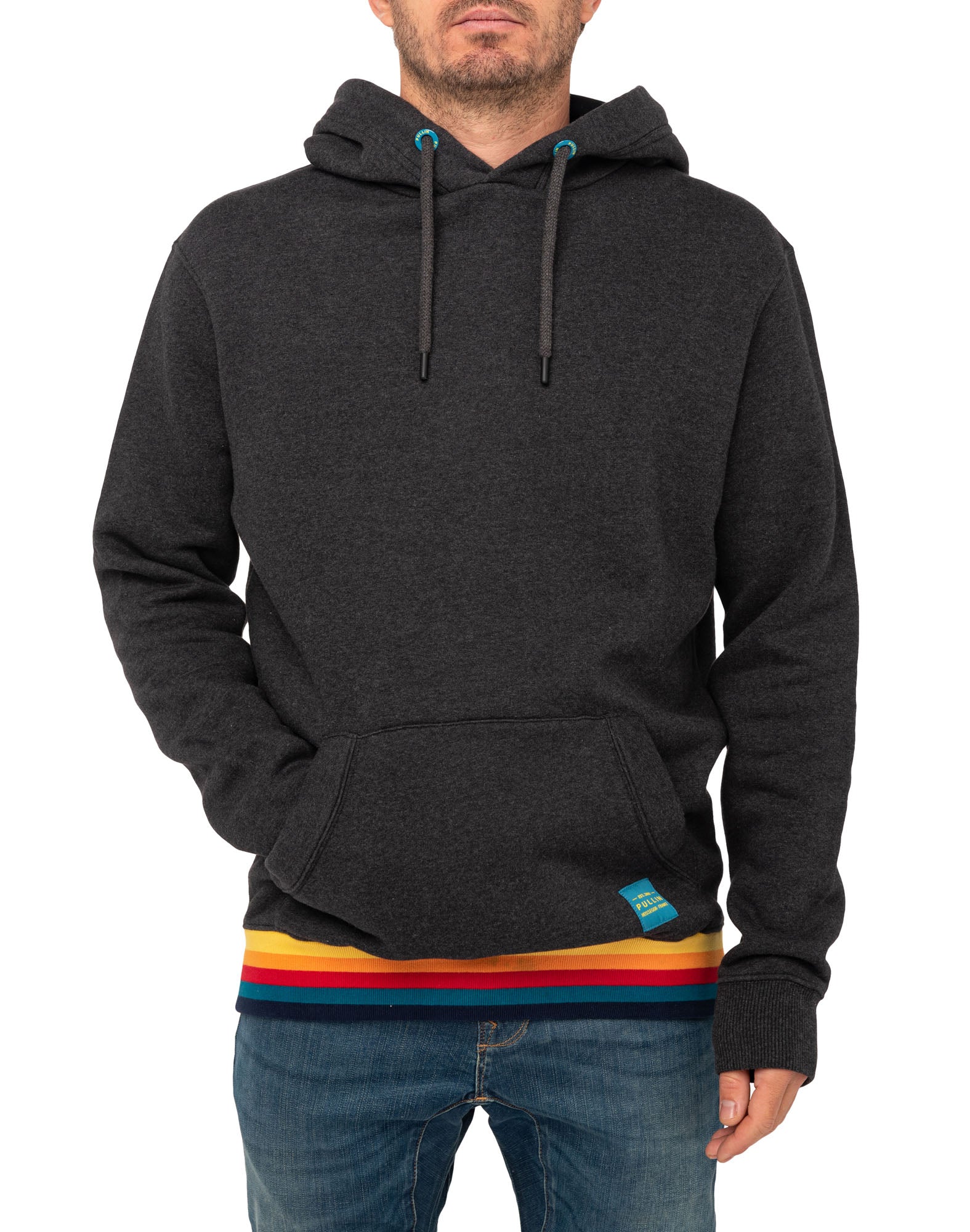 hoodie dkgrey PULLIN en coton