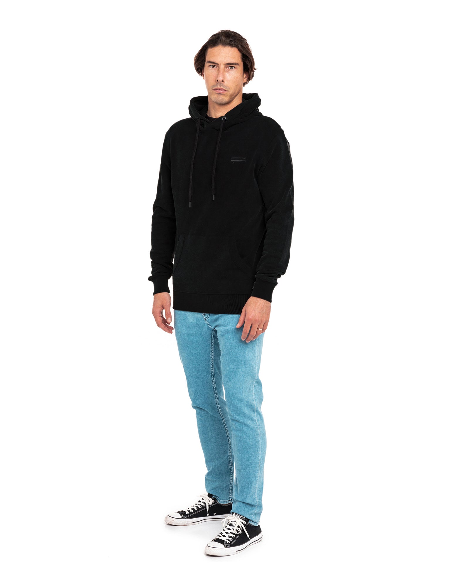 sweat a capuche plainfinnblack PULLIN en coton