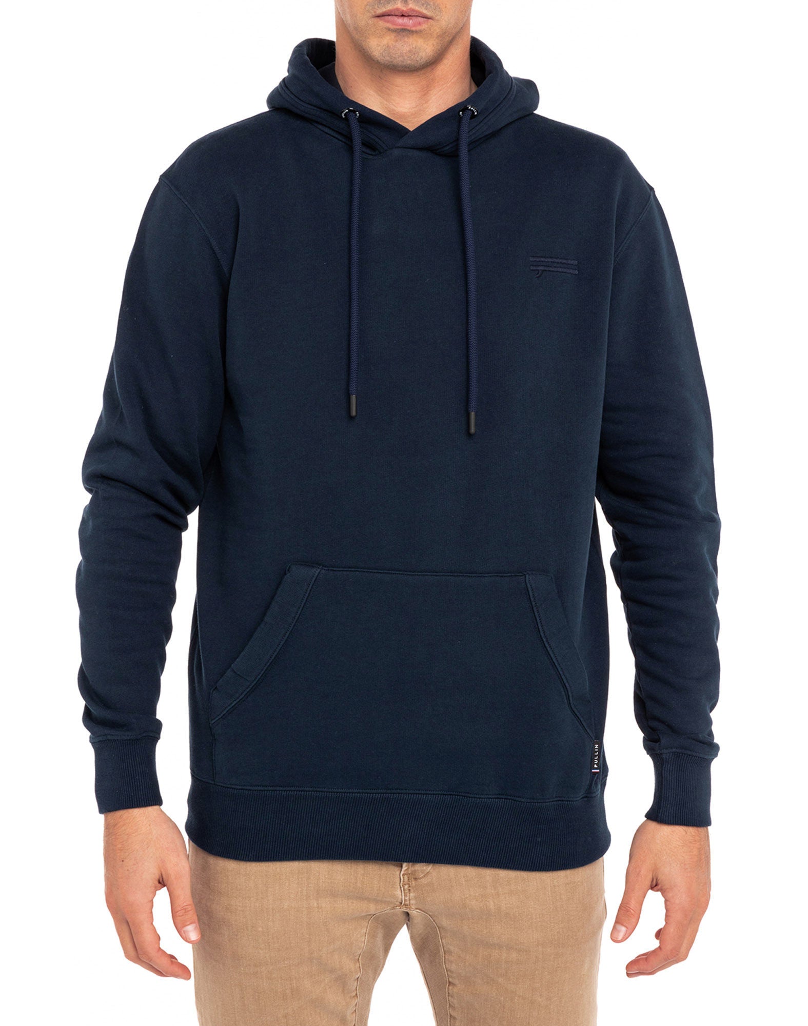 sweat a capuche plainfinnnavy PULLIN en coton