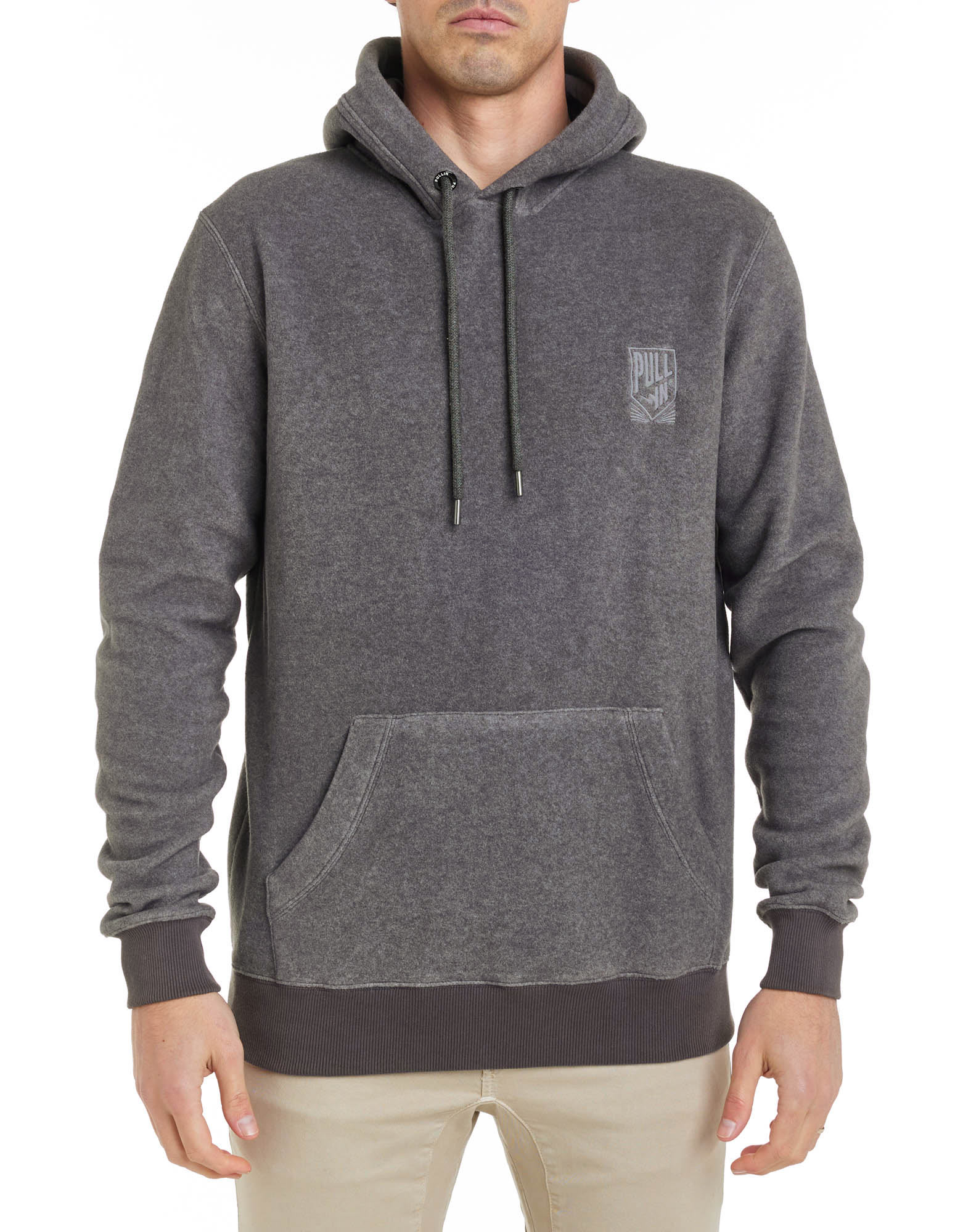 sweat a capuche polaire polardkgrey PULLIN en polyester