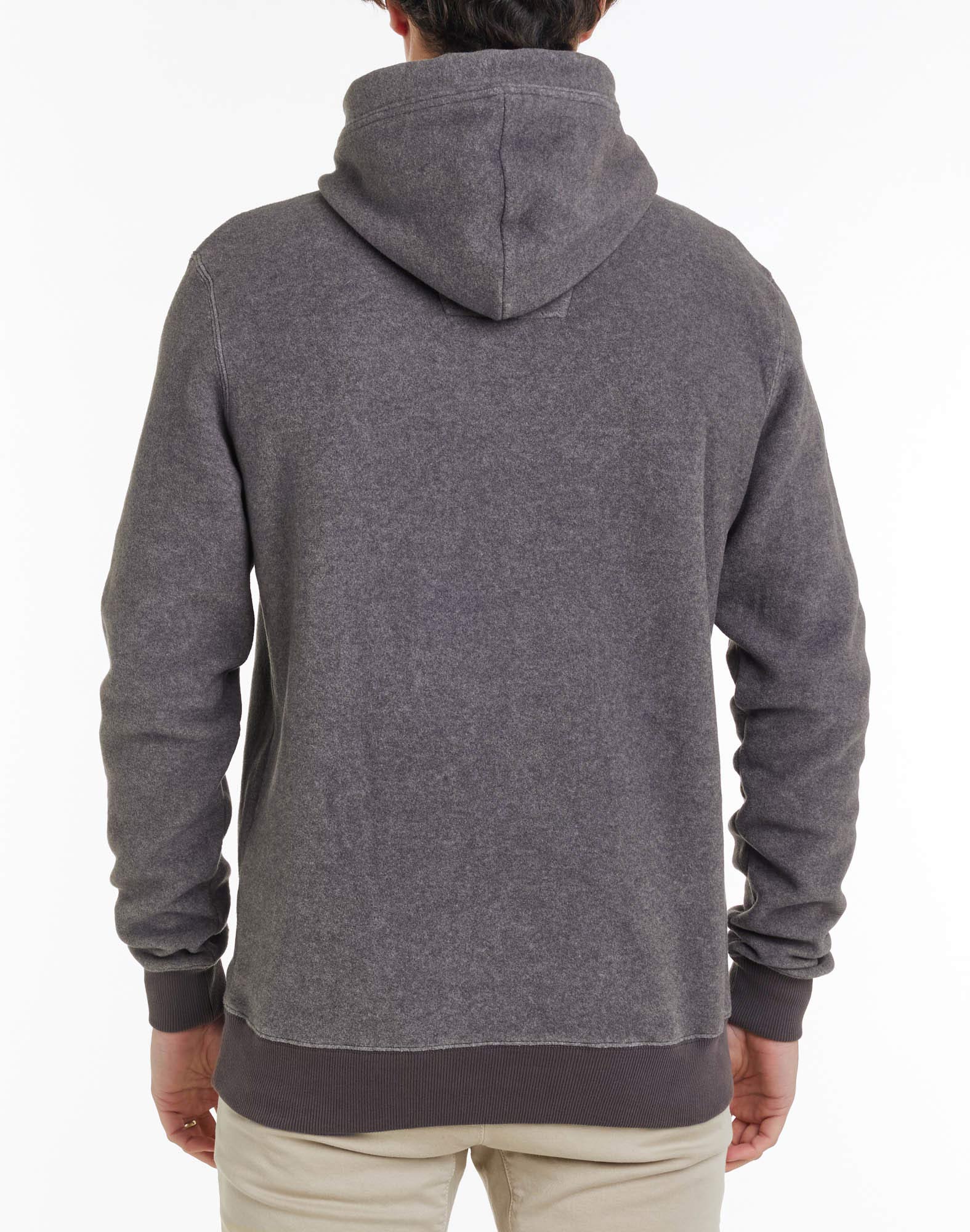 sweat a capuche polaire polardkgrey PULLIN en polyester
