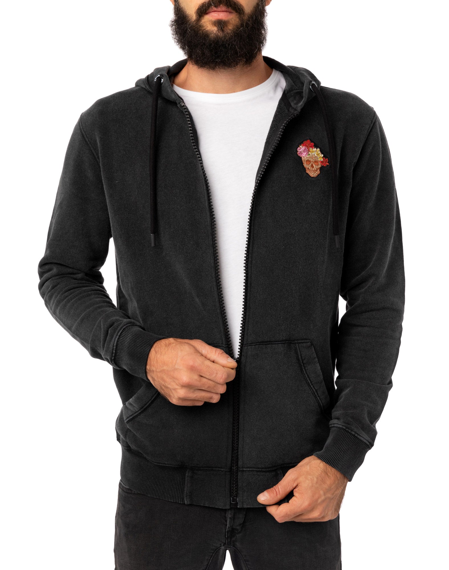 sweat homme à capuche dark PULLIN en coton