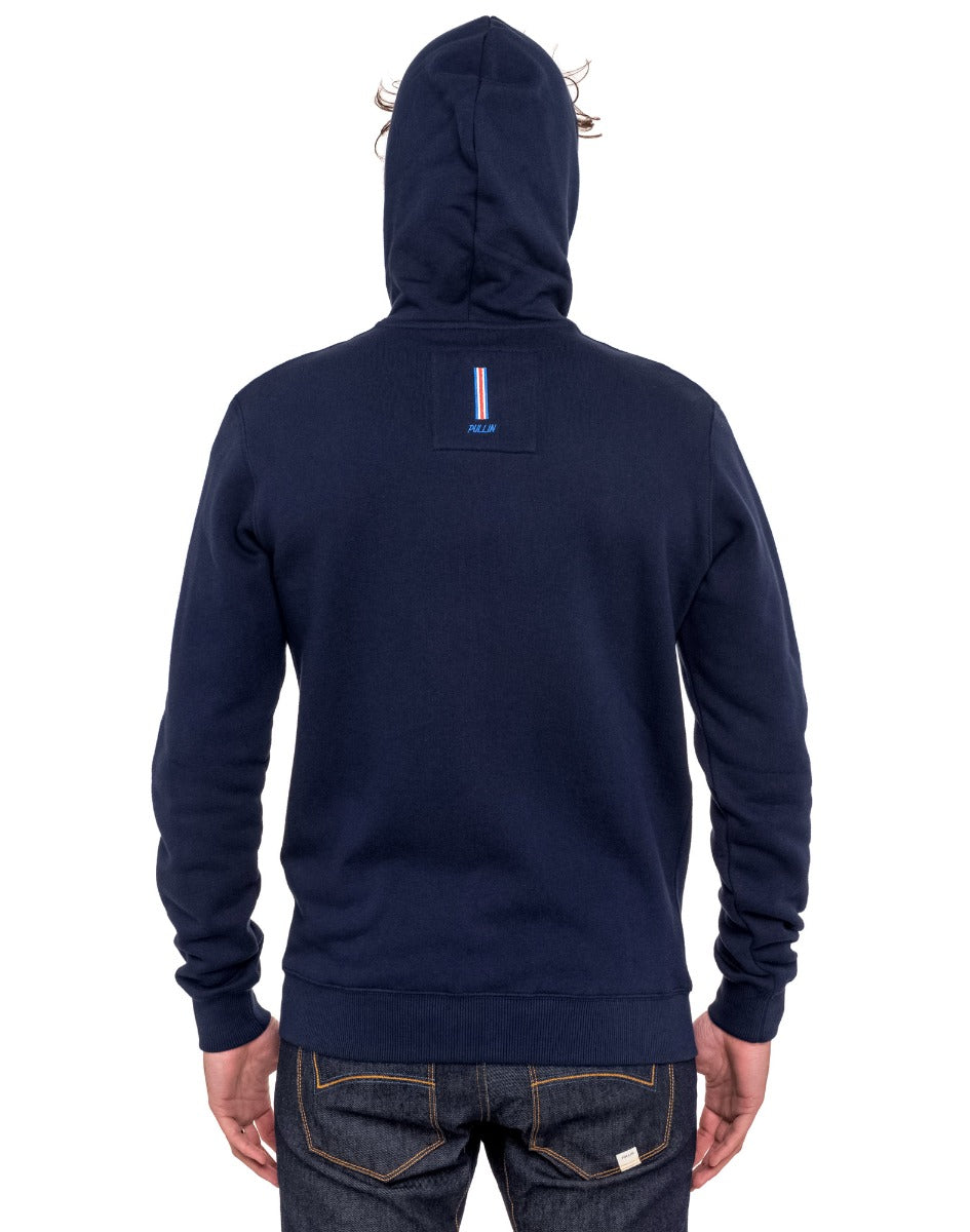 sweat homme à capuche lapinnavy PULLIN en coton