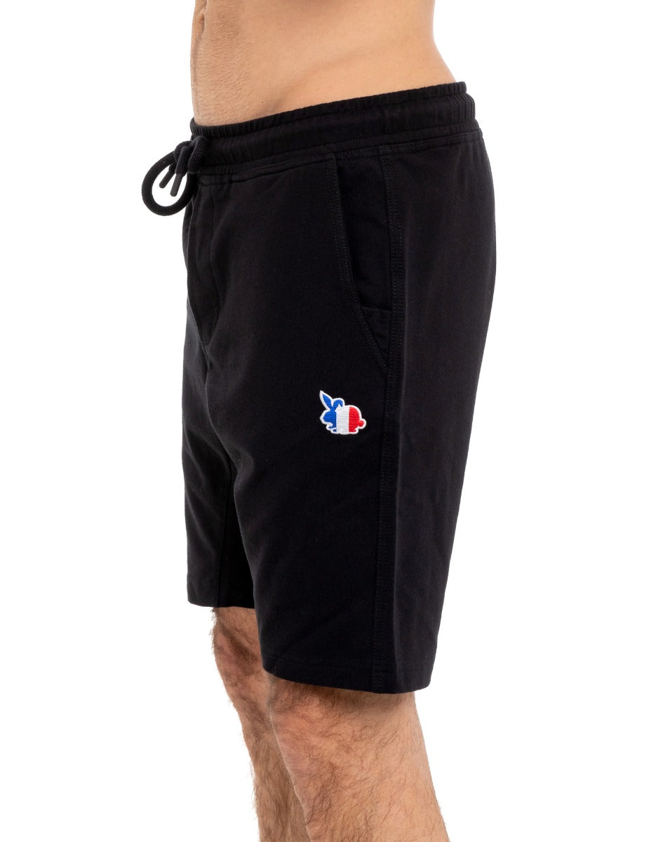 jogging short homme black PULLIN en coton