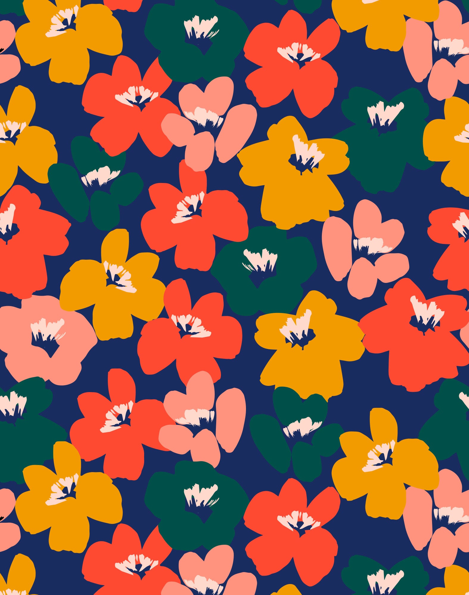 calecon ample floral PULLIN en lyocell