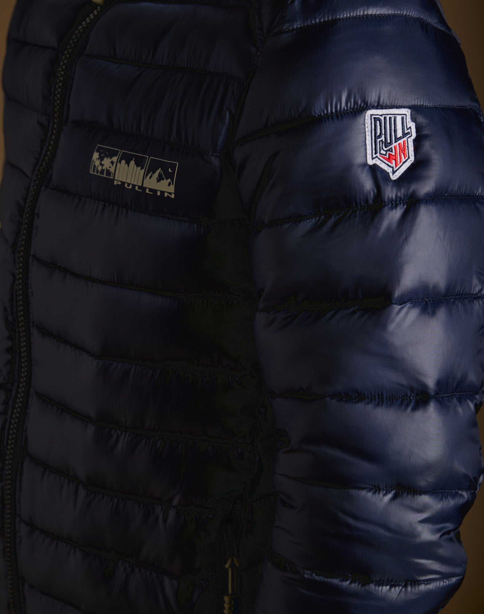 doudoune denim PULLIN en nylon