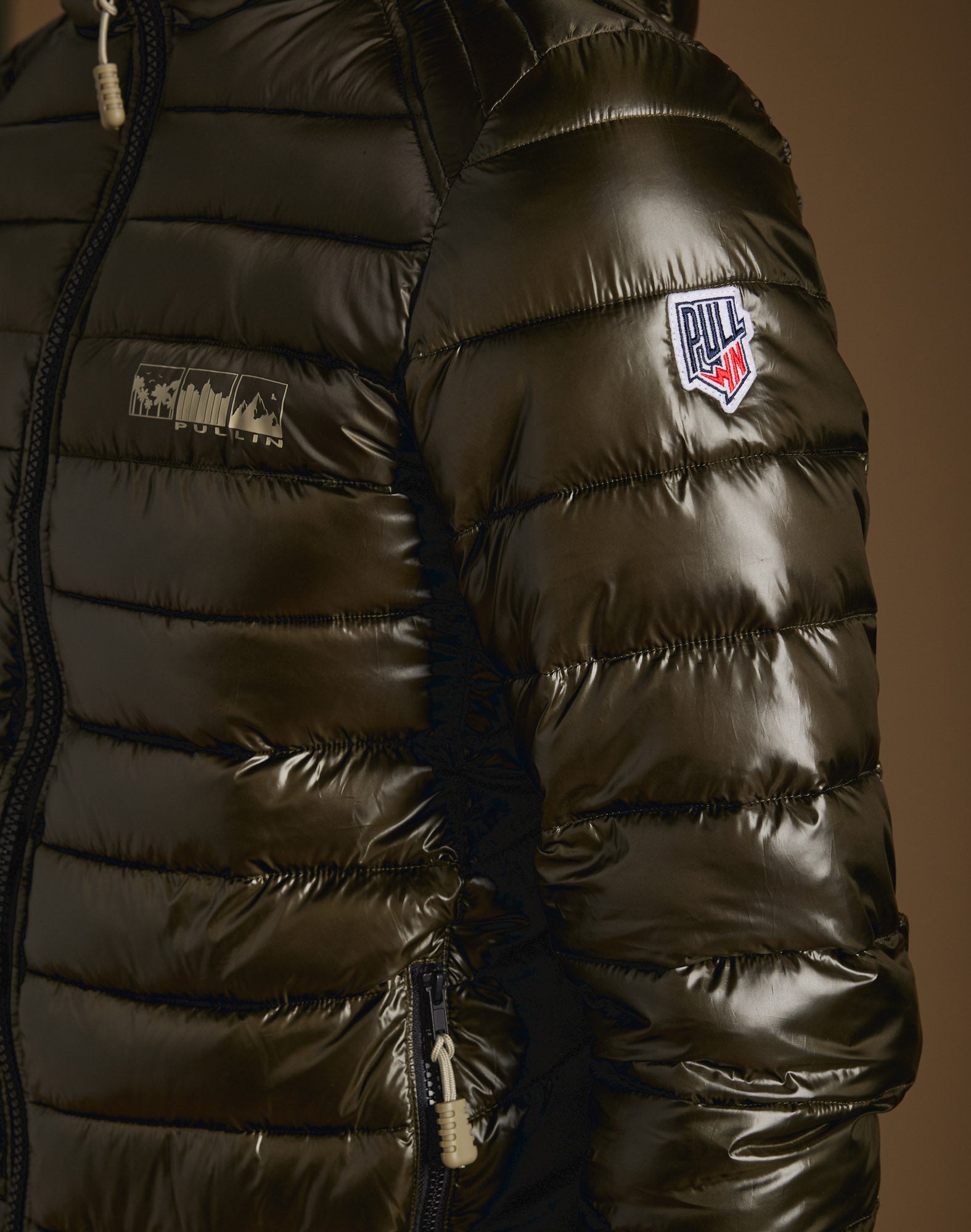 doudoune kaki PULLIN en nylon