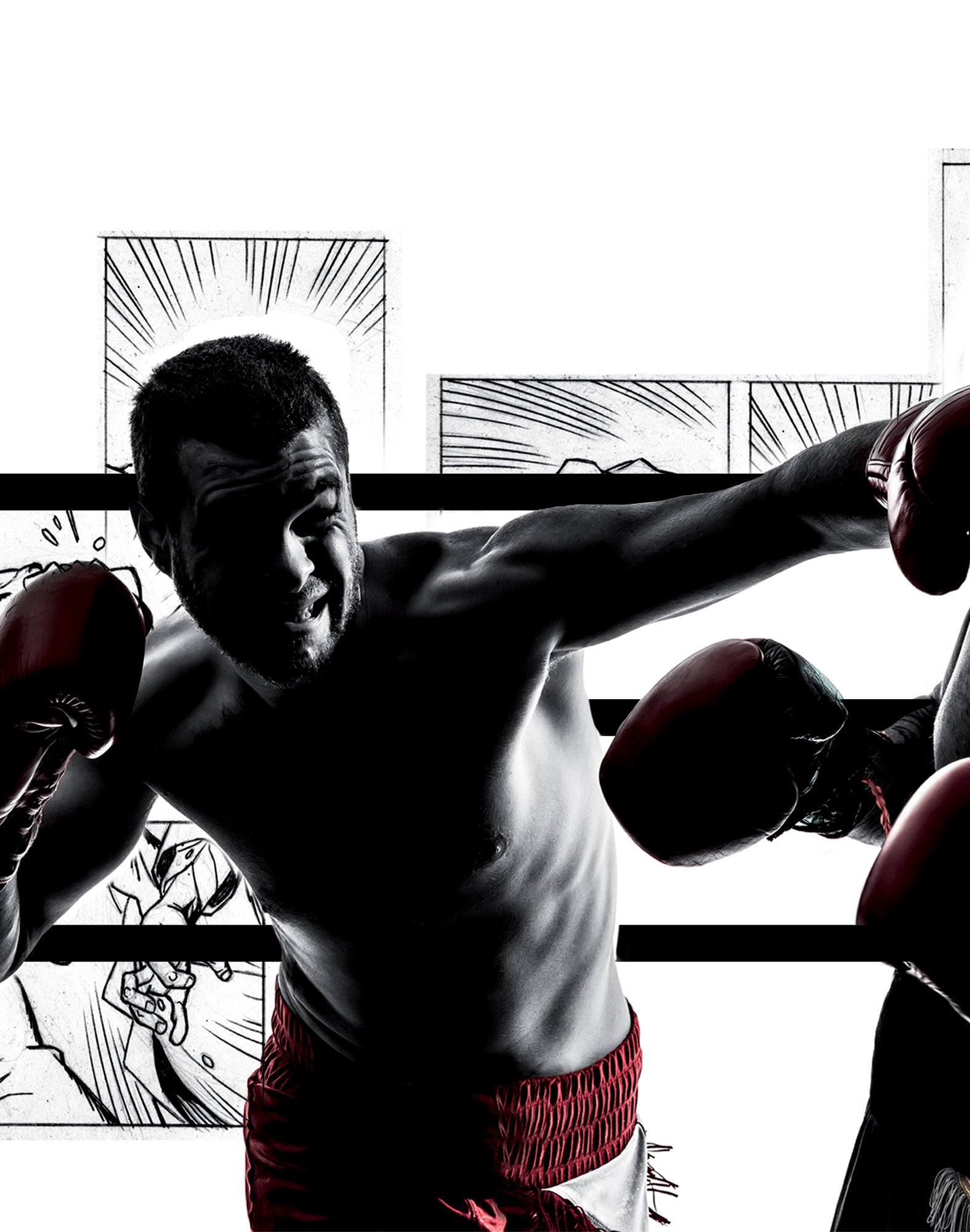 boxer court boom PULLIN en polyester