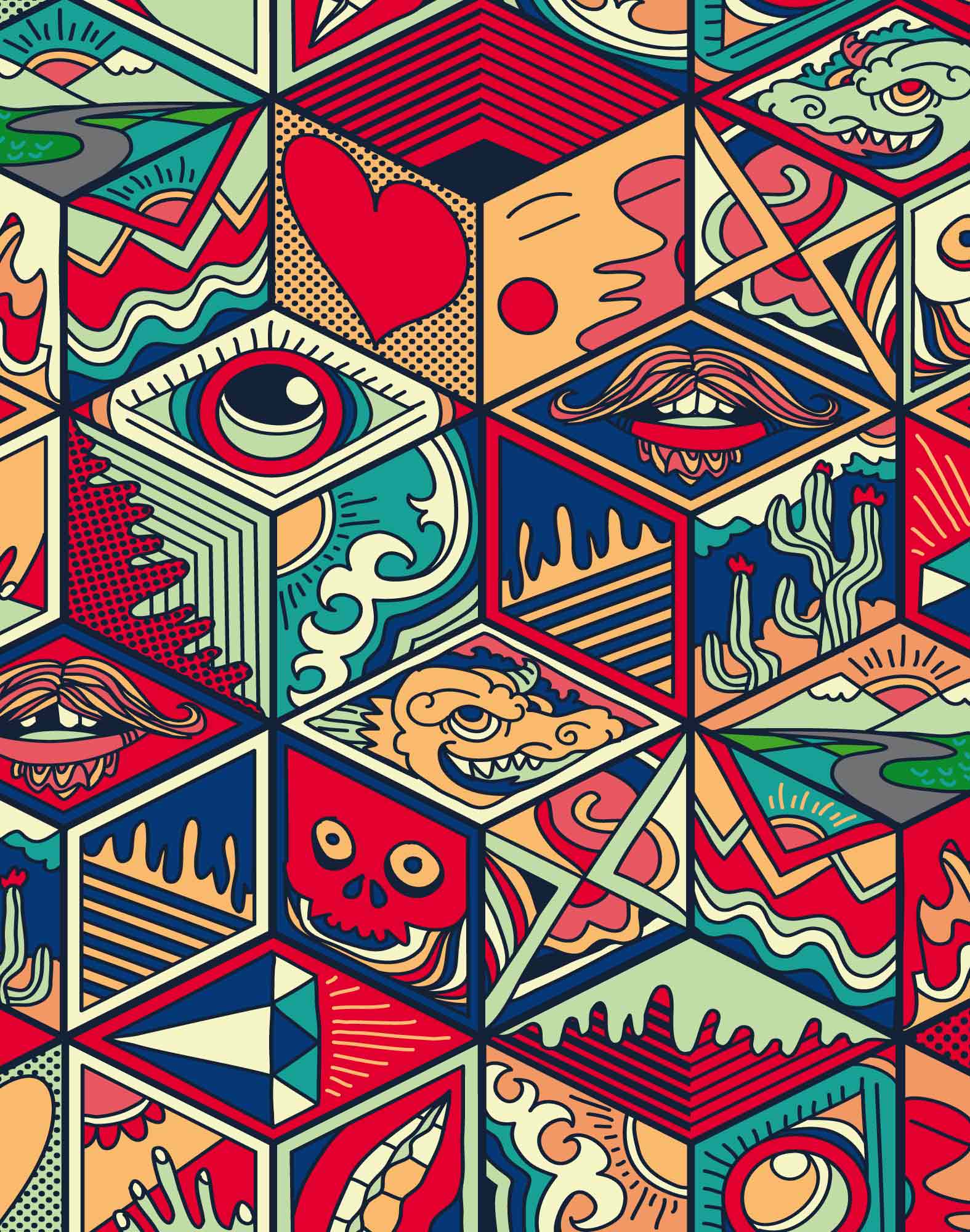 boxer homme boxer court hexacolor PULLIN en lycra