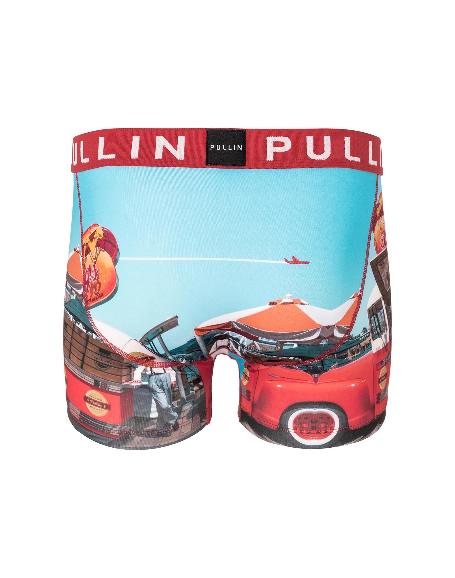 boxer homme imprimé boxer court hotdoggos PULLIN en lycra