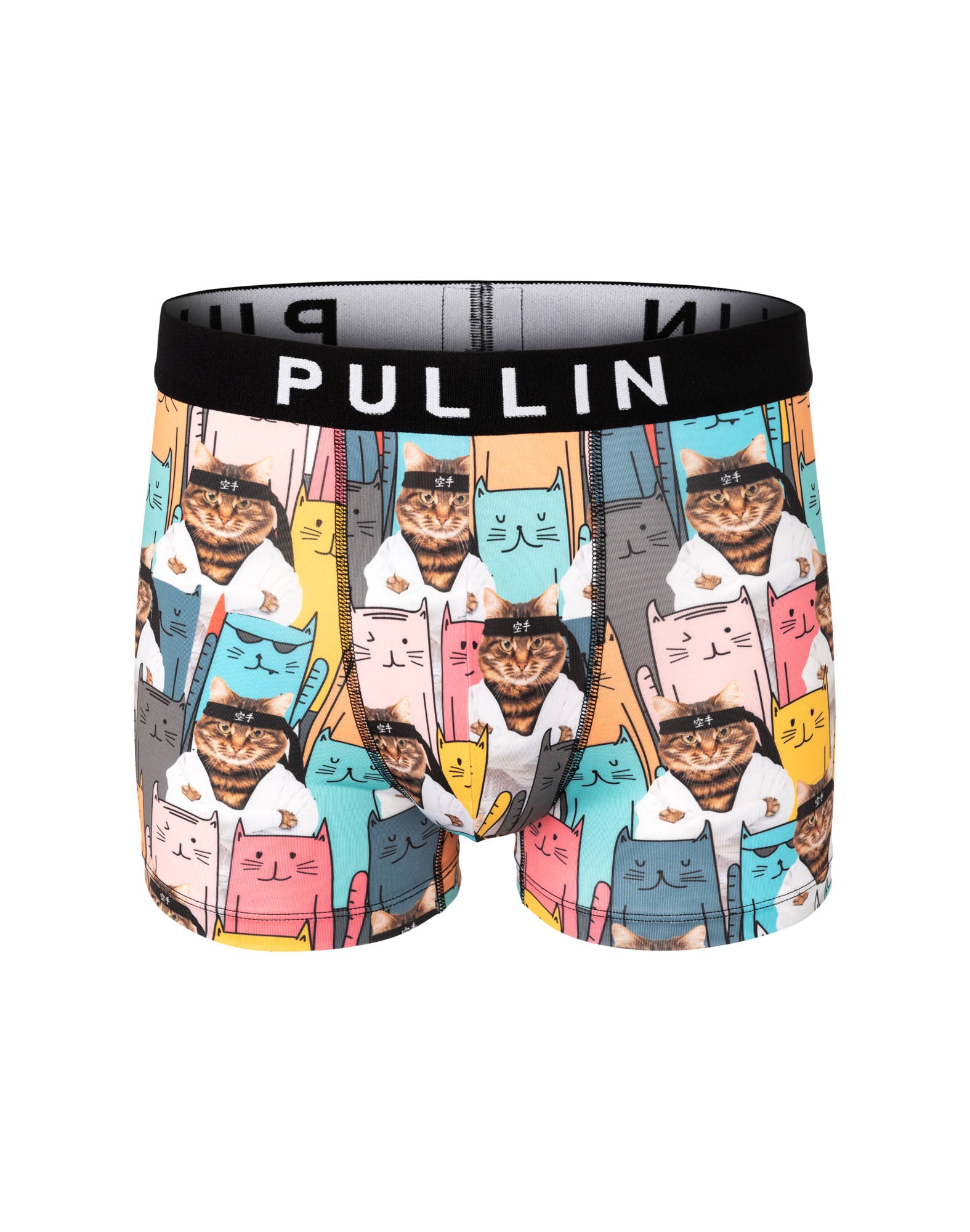 boxer homme imprimé boxer court kitties PULLIN en lycra