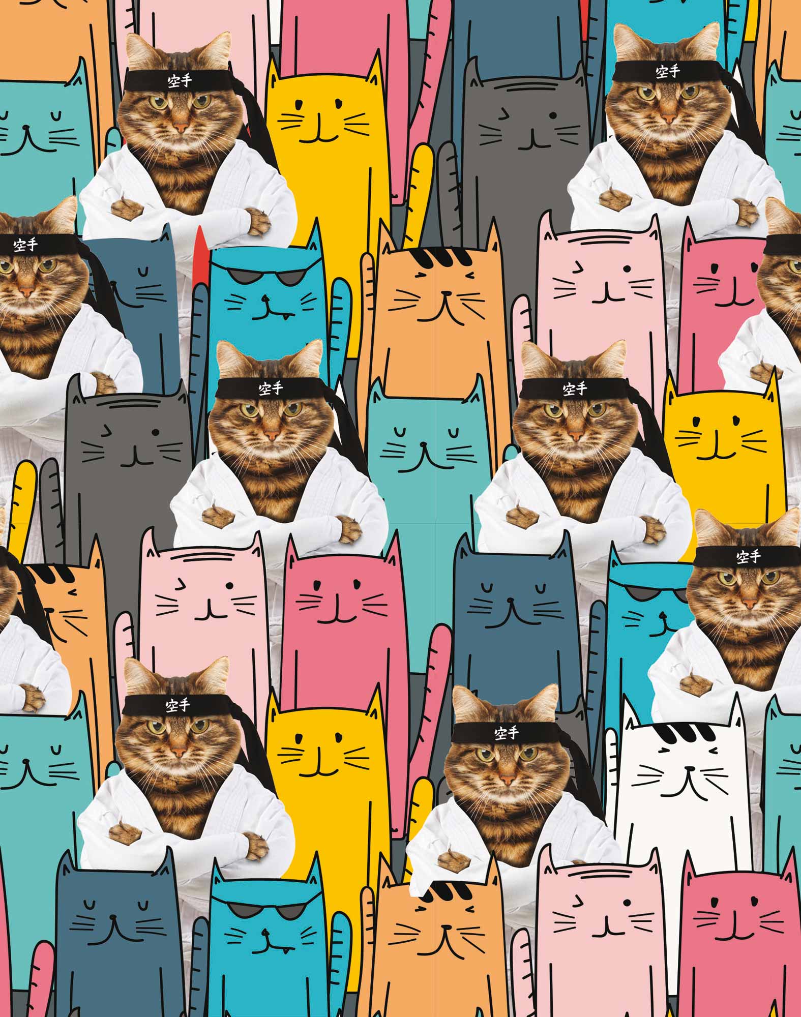 boxer homme imprimé boxer court kitties PULLIN en lycra