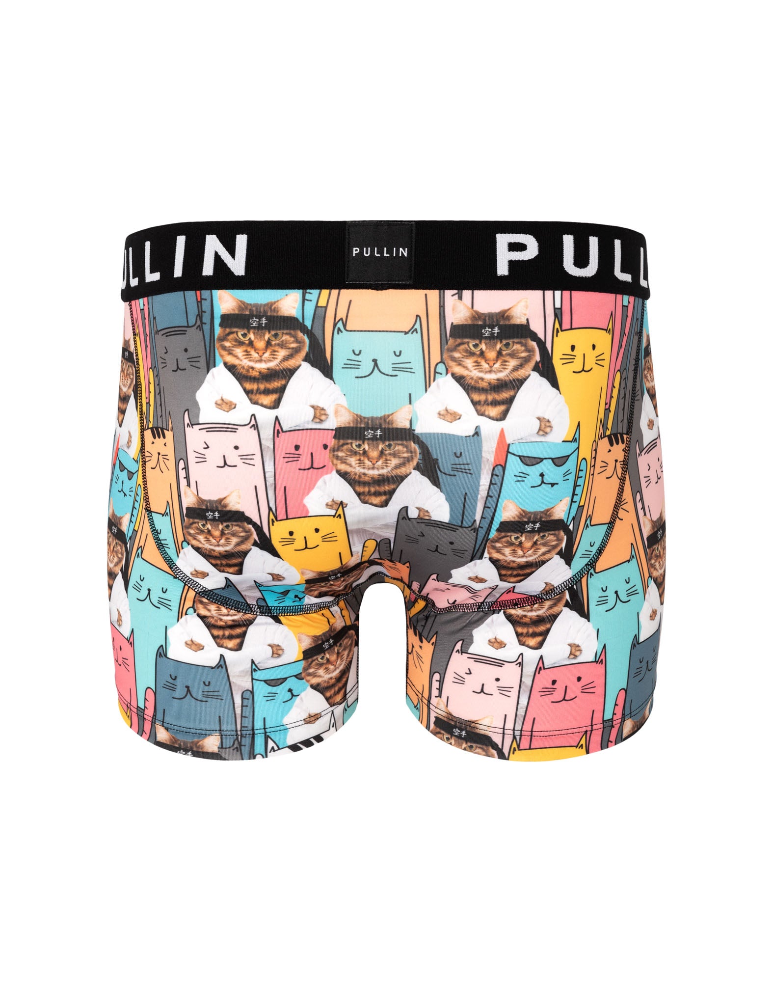 boxer homme imprimé boxer court kitties PULLIN en lycra