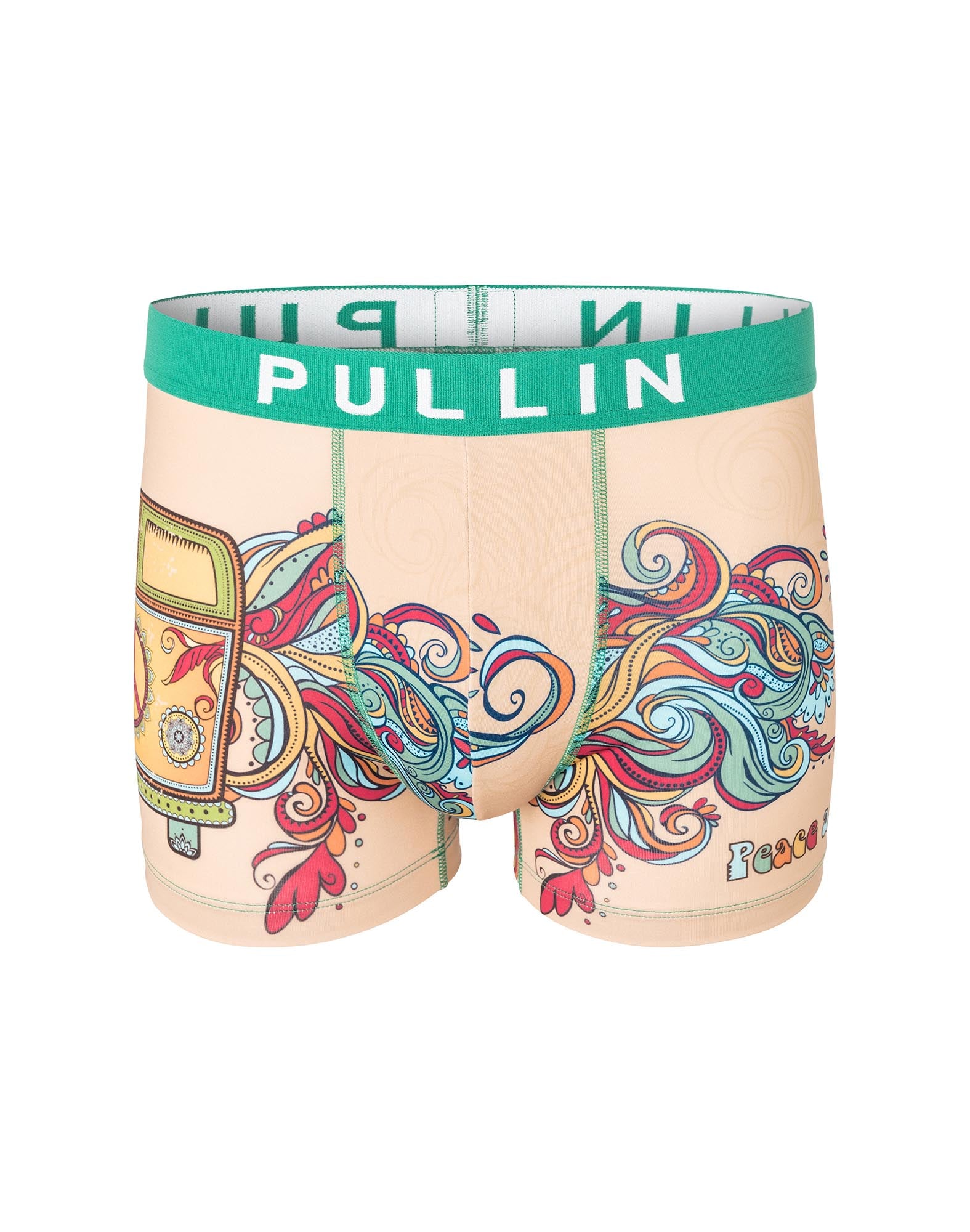 boxer homme imprimé boxer court peacevan PULLIN en lycra