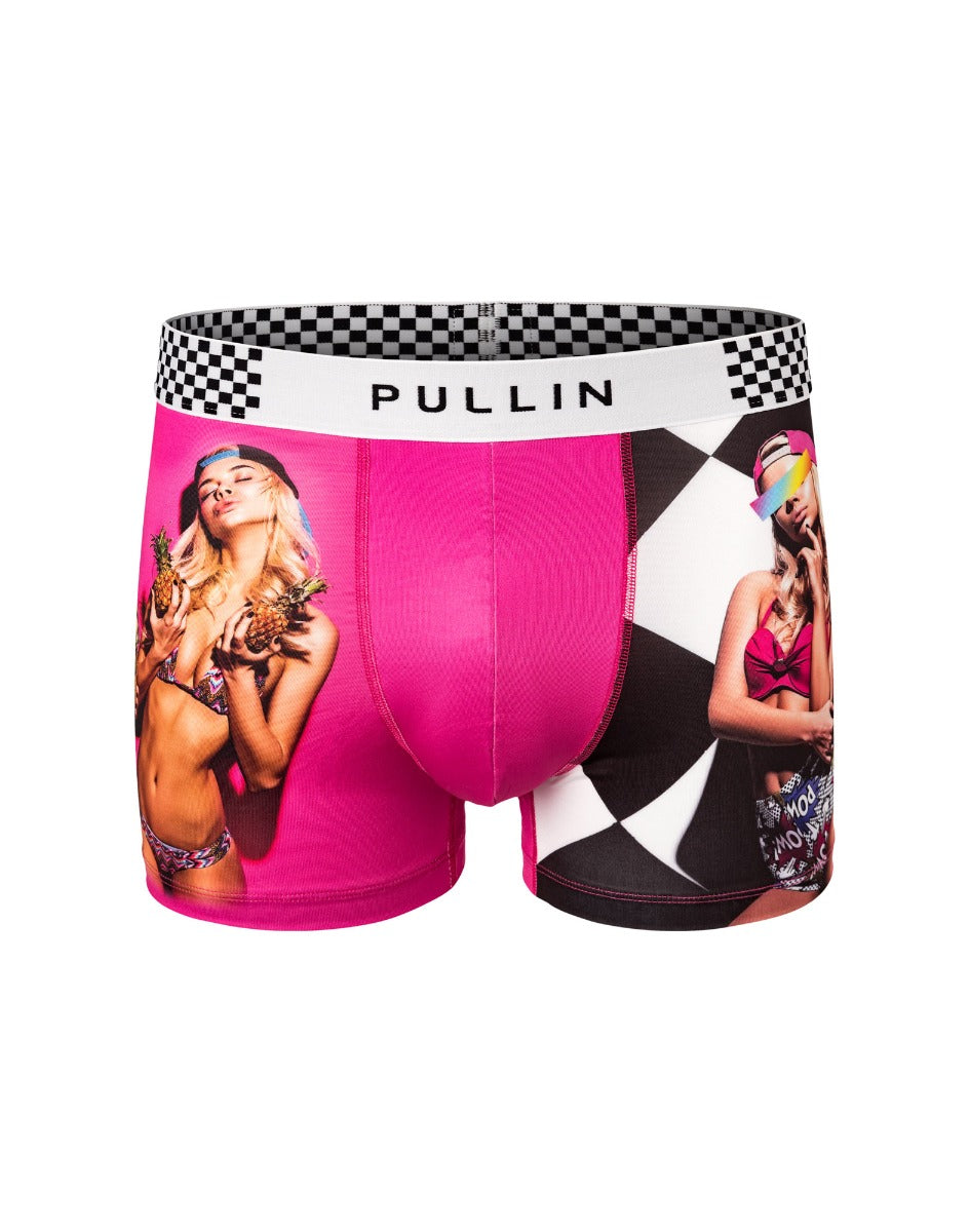 boxer court pinklady PULLIN en polyester