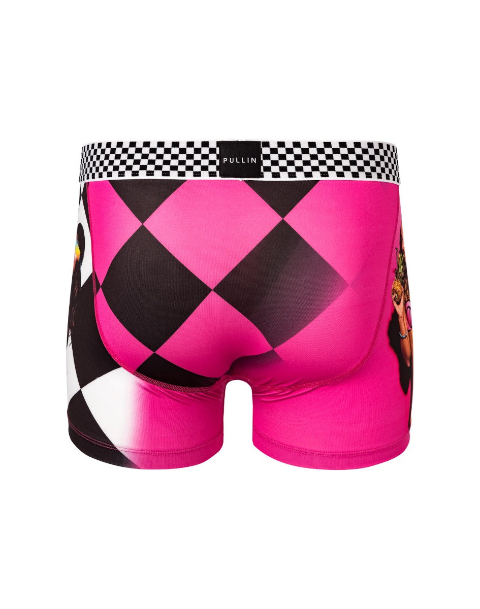 boxer court pinklady PULLIN en polyester