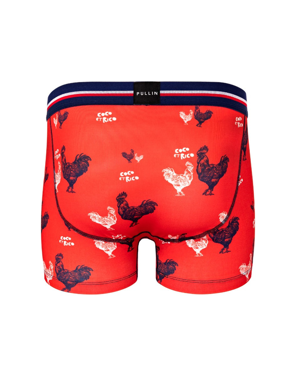 boxer court redcocorico PULLIN en lycra