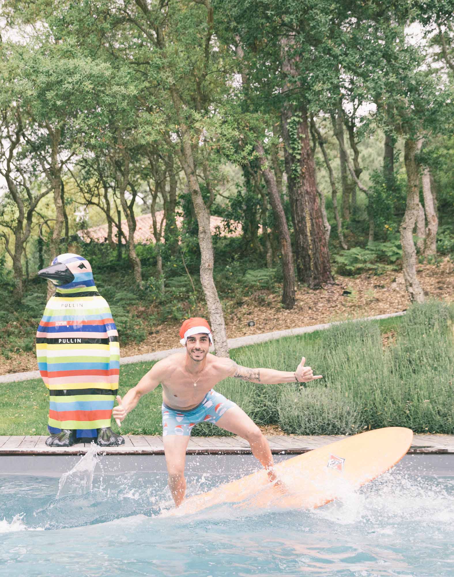 boxer court santabeard PULLIN en lycra