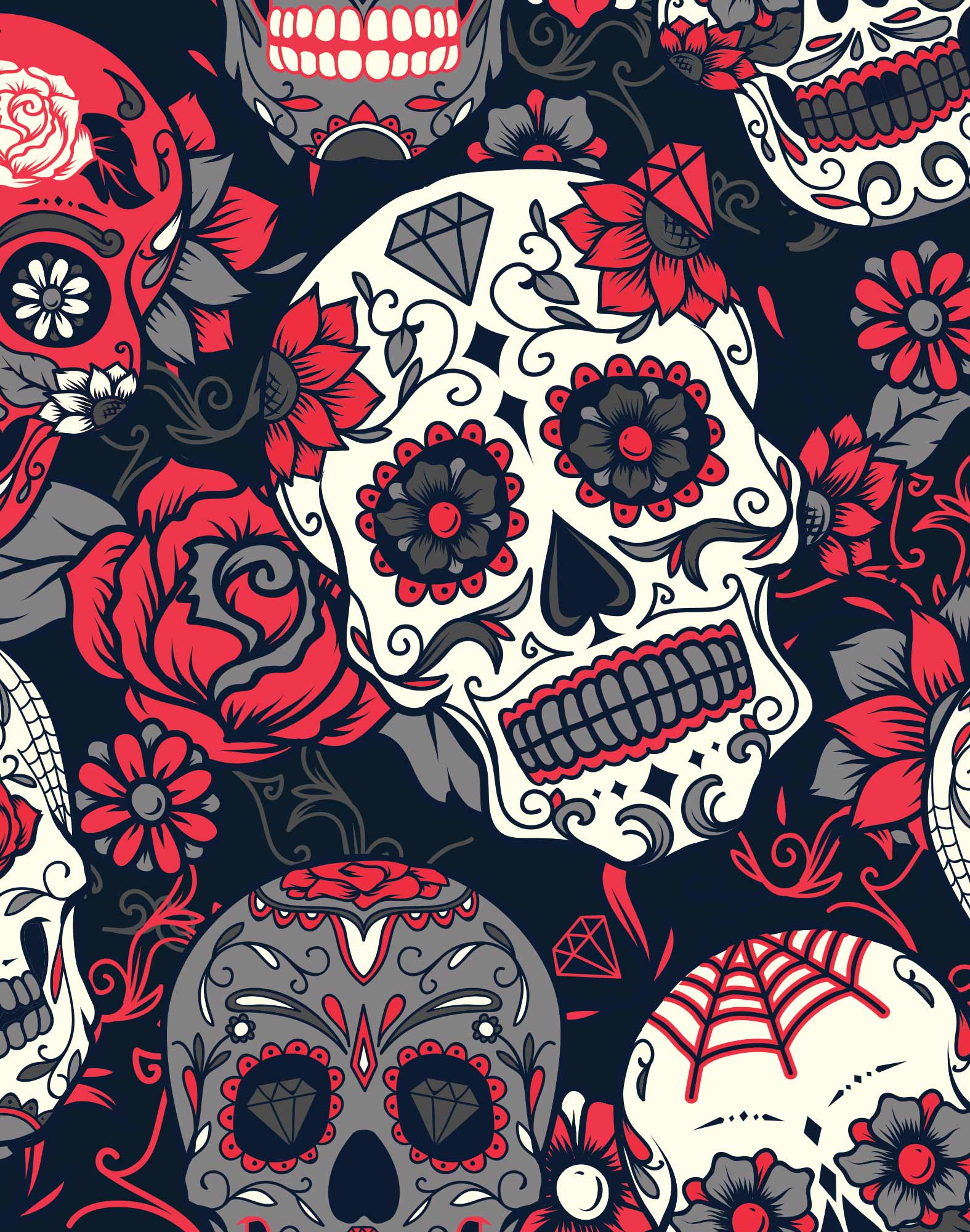 boxer court sugarskull PULLIN en lycra
