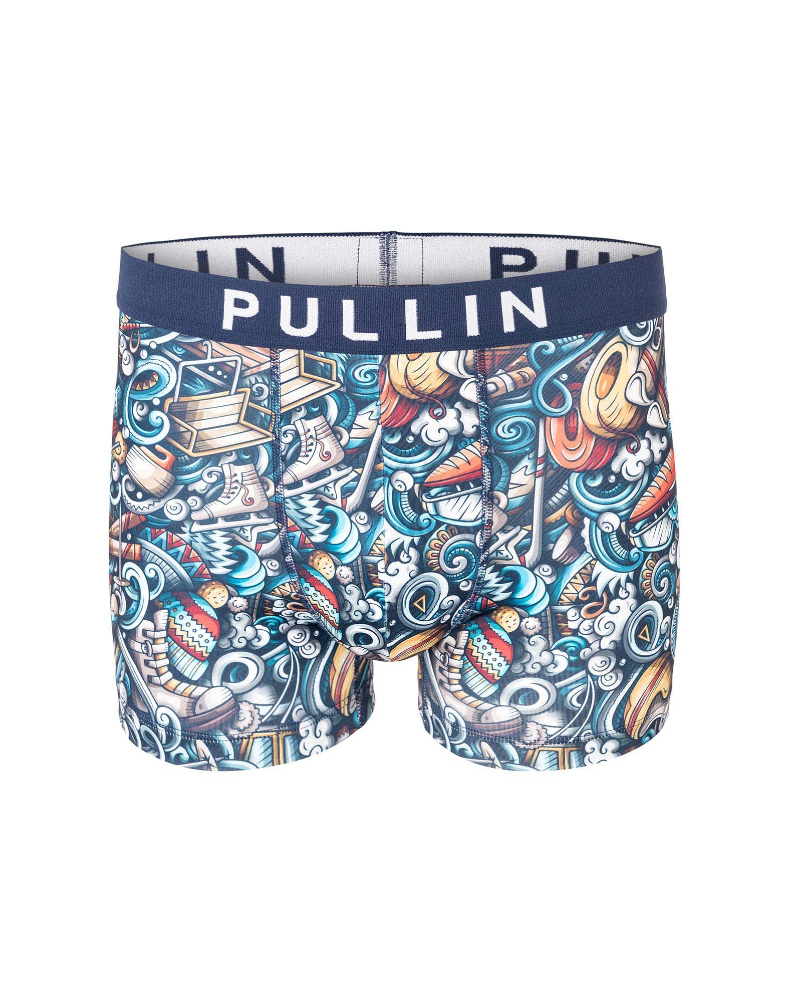 boxer homme imprimé boxer court wintersports PULLIN en lycra