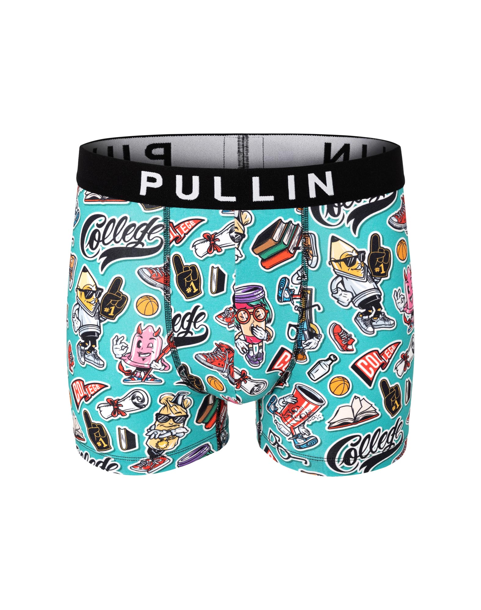 boxer homme imprimé boxer court college PULLIN en coton