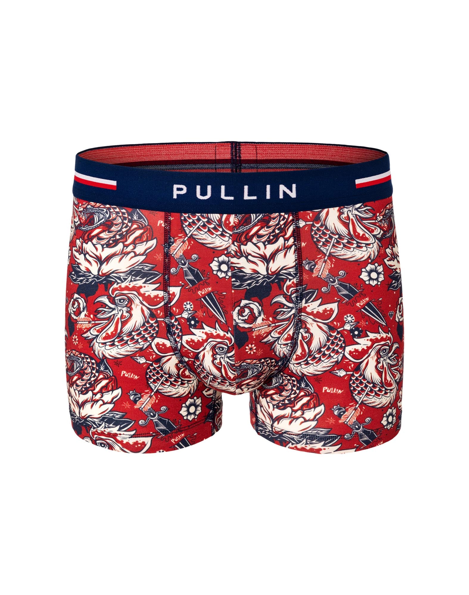 boxer court coton imprime coqred PULLIN en coton