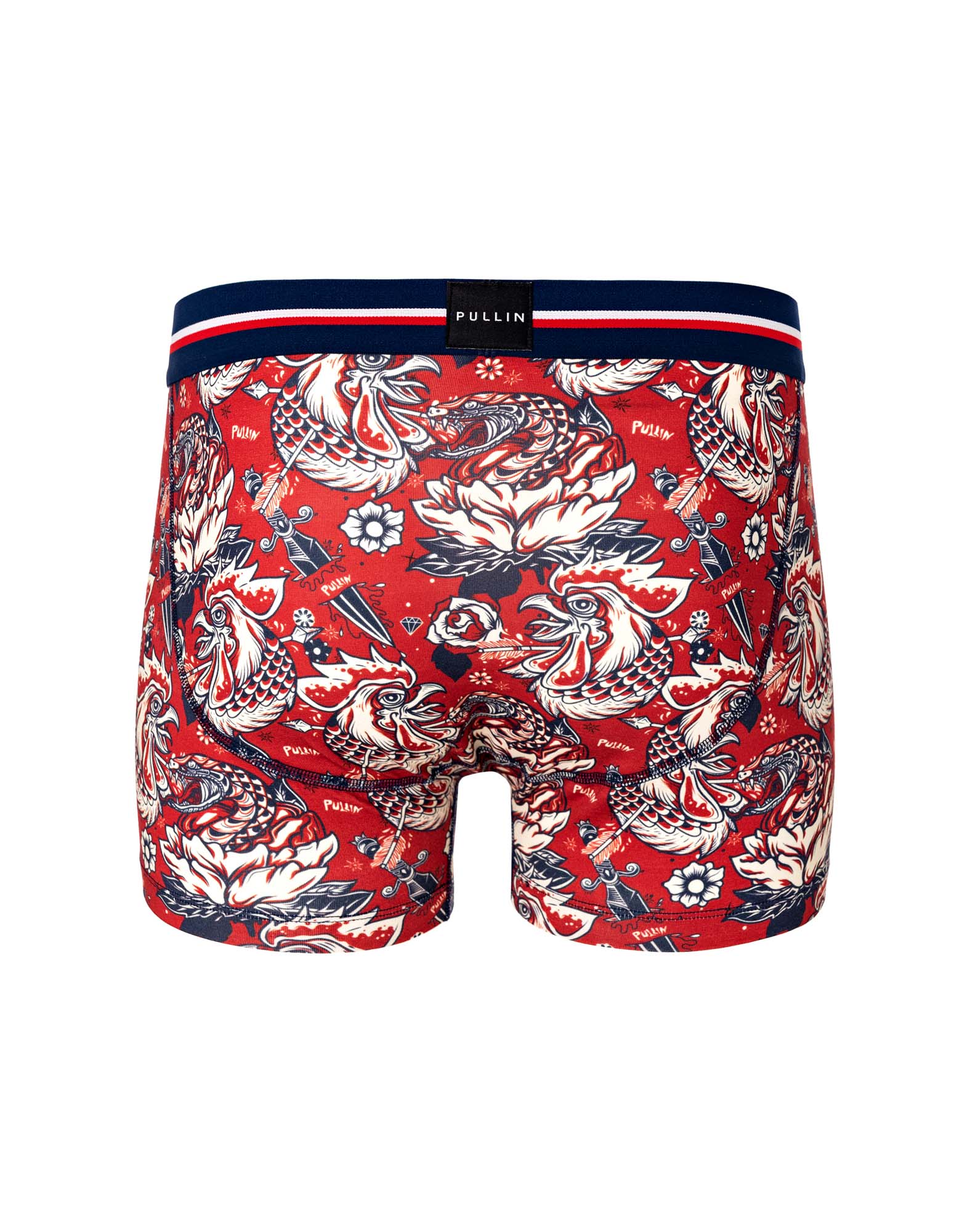 boxer court coton imprime coqred PULLIN en coton
